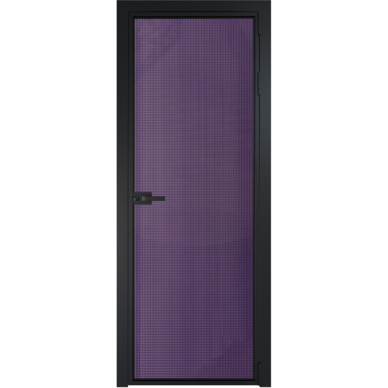 Дверь межкомнатная  алюминиевая  1 AX ProfilDoors (Черный, Кризет фиолетовый)