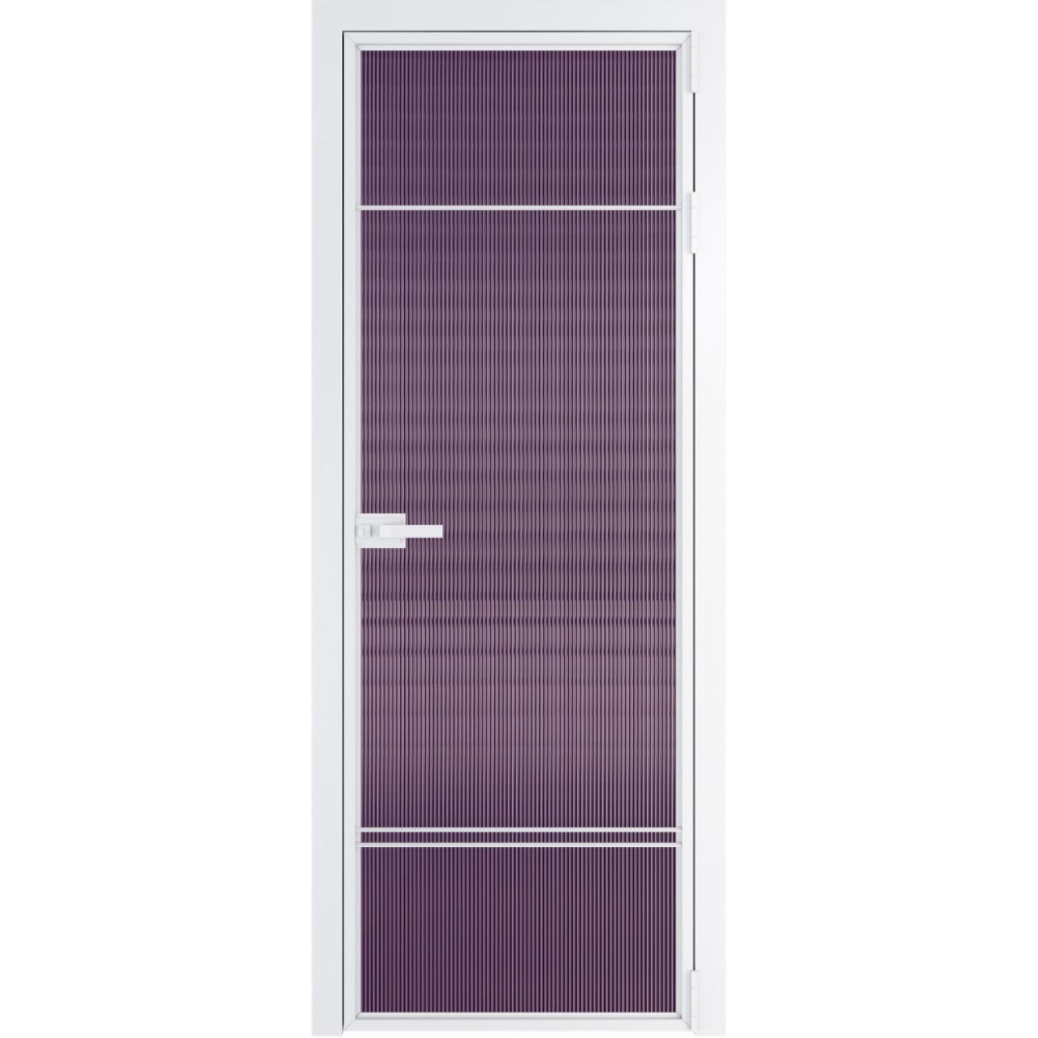 Дверь межкомнатная  алюминиевая  4 AX ProfilDoors (Вайт, Мору фиолетовое)