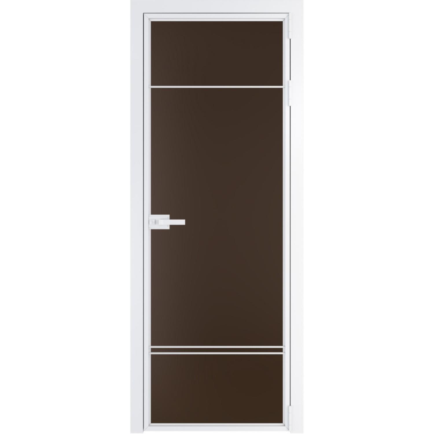Дверь межкомнатная  алюминиевая  4 AX ProfilDoors (Вайт, Монохром шоколад)