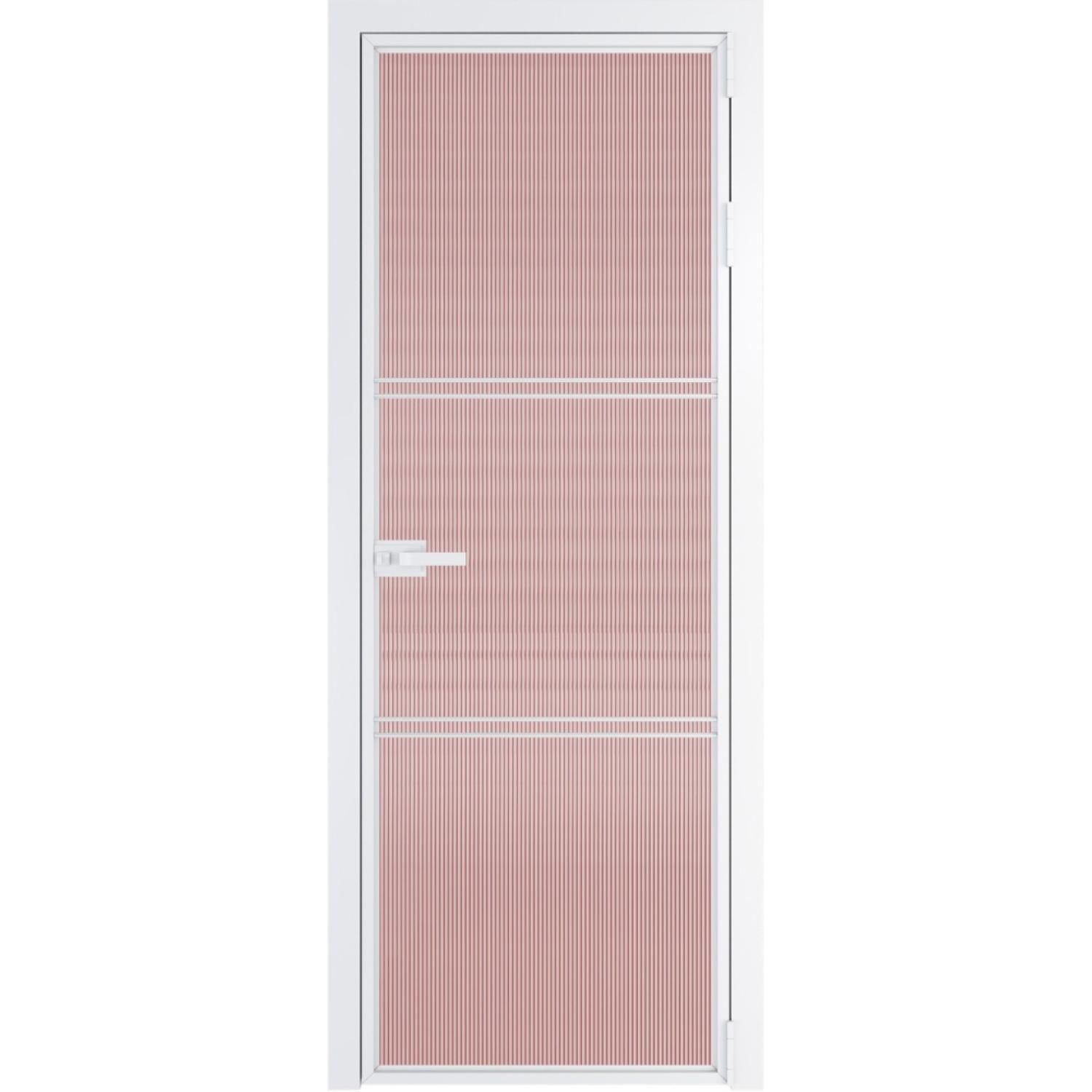 Дверь межкомнатная  алюминиевая  3 AX ProfilDoors (Вайт, Мору розовое)