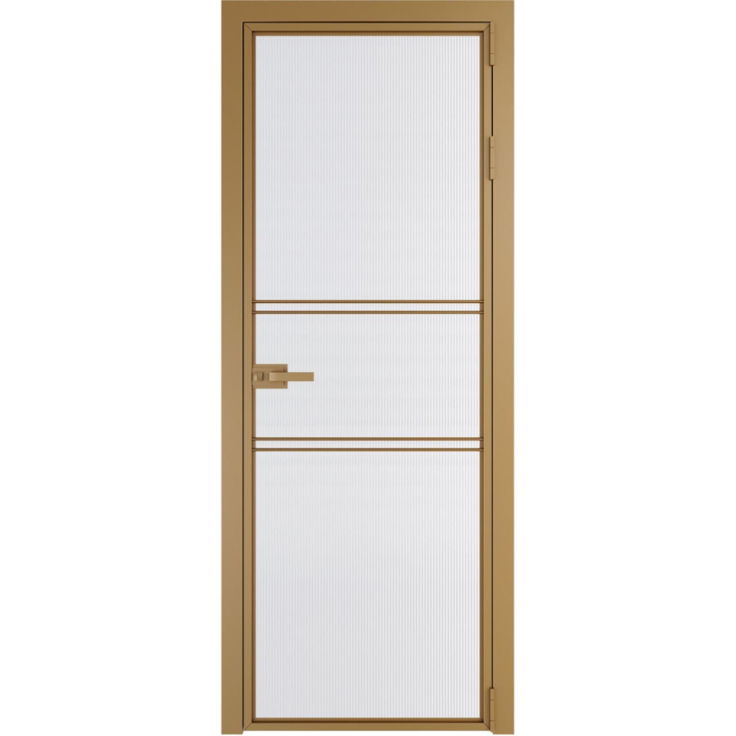 Дверь межкомнатная  алюминиевая  2 AX ProfilDoors (Золото, Мору двухстороннее белое)