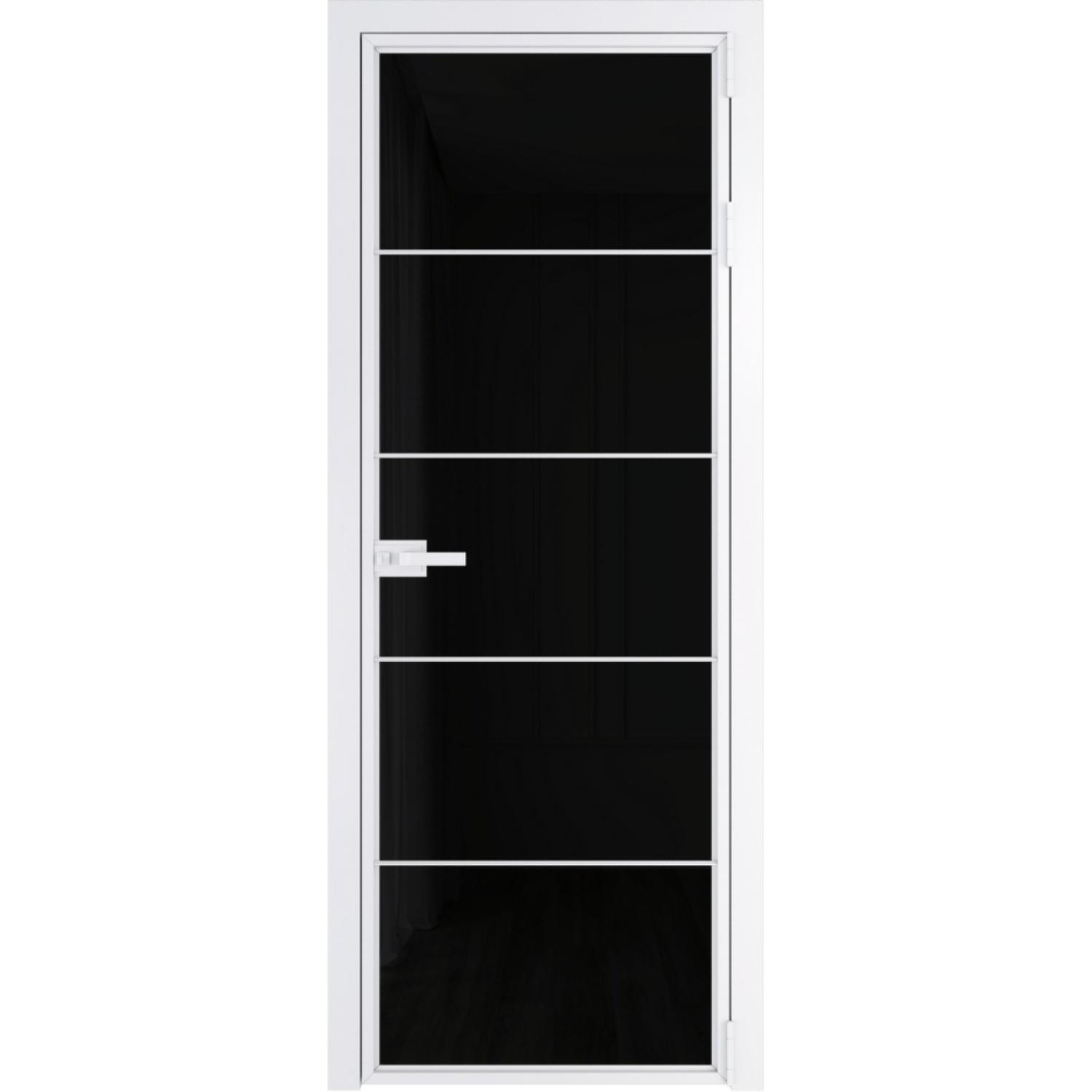 Дверь межкомнатная  алюминиевая  5 AX ProfilDoors (Вайт, Триплекс черный)