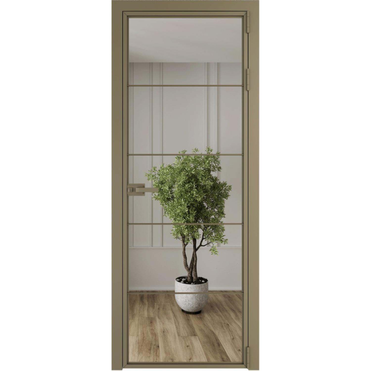 Дверь межкомнатная  алюминиевая  5 AX ProfilDoors (Шампань, Зеркало)