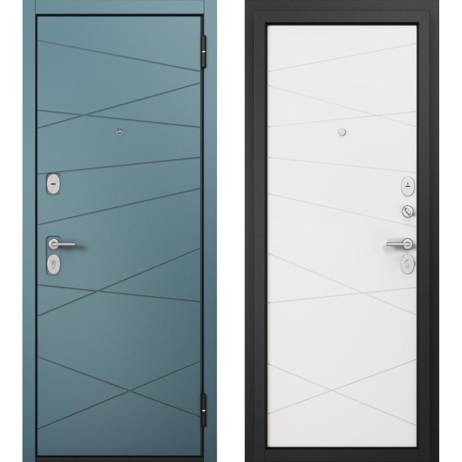 Входная дверь F1 FAMILY ECO PP (960*2050 R, Верде (ПВХ), Белый матовый  (ПВХ), Складская)