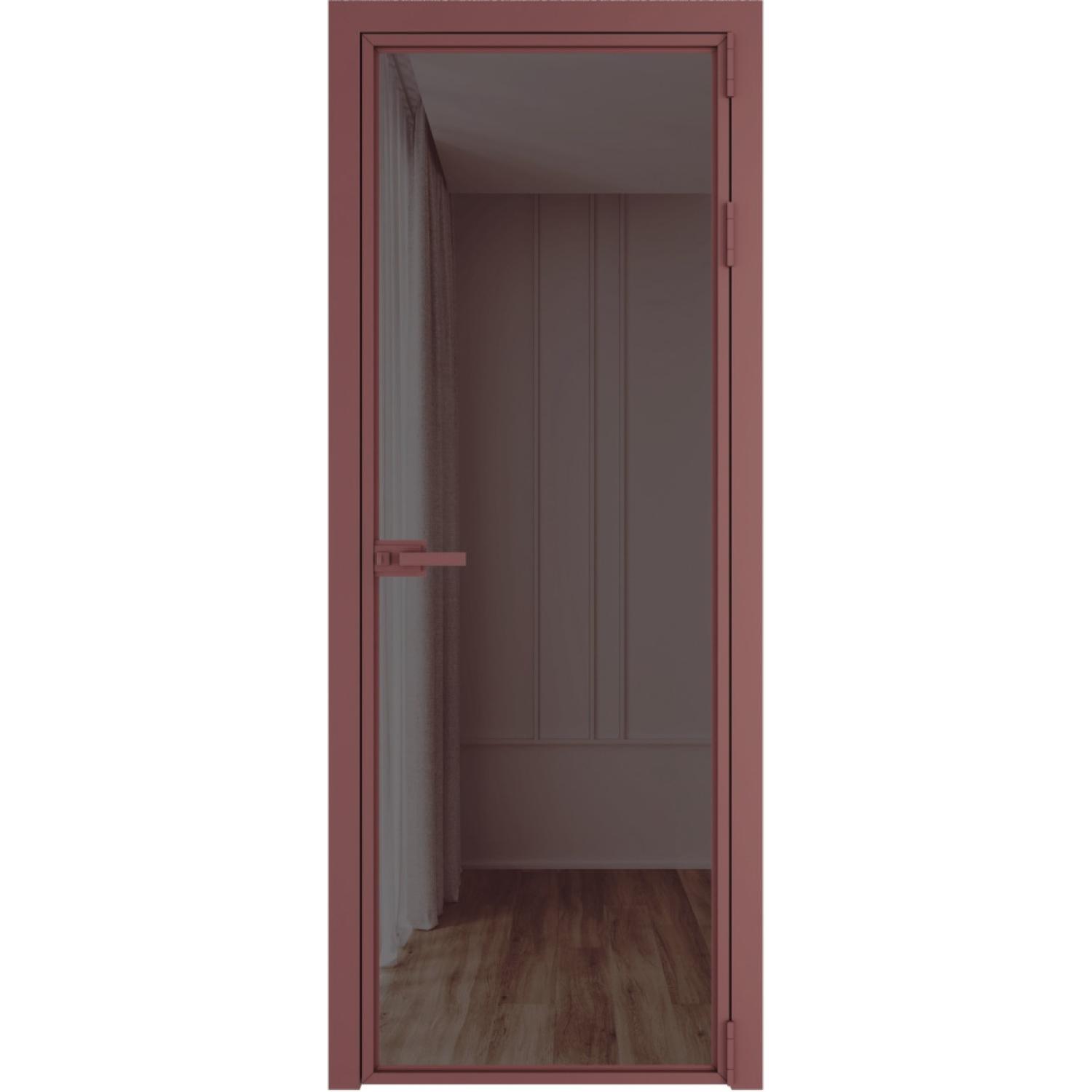 Дверь межкомнатная  алюминиевая  1 AX ProfilDoors (Красный антрацит, Золотистая бронза)