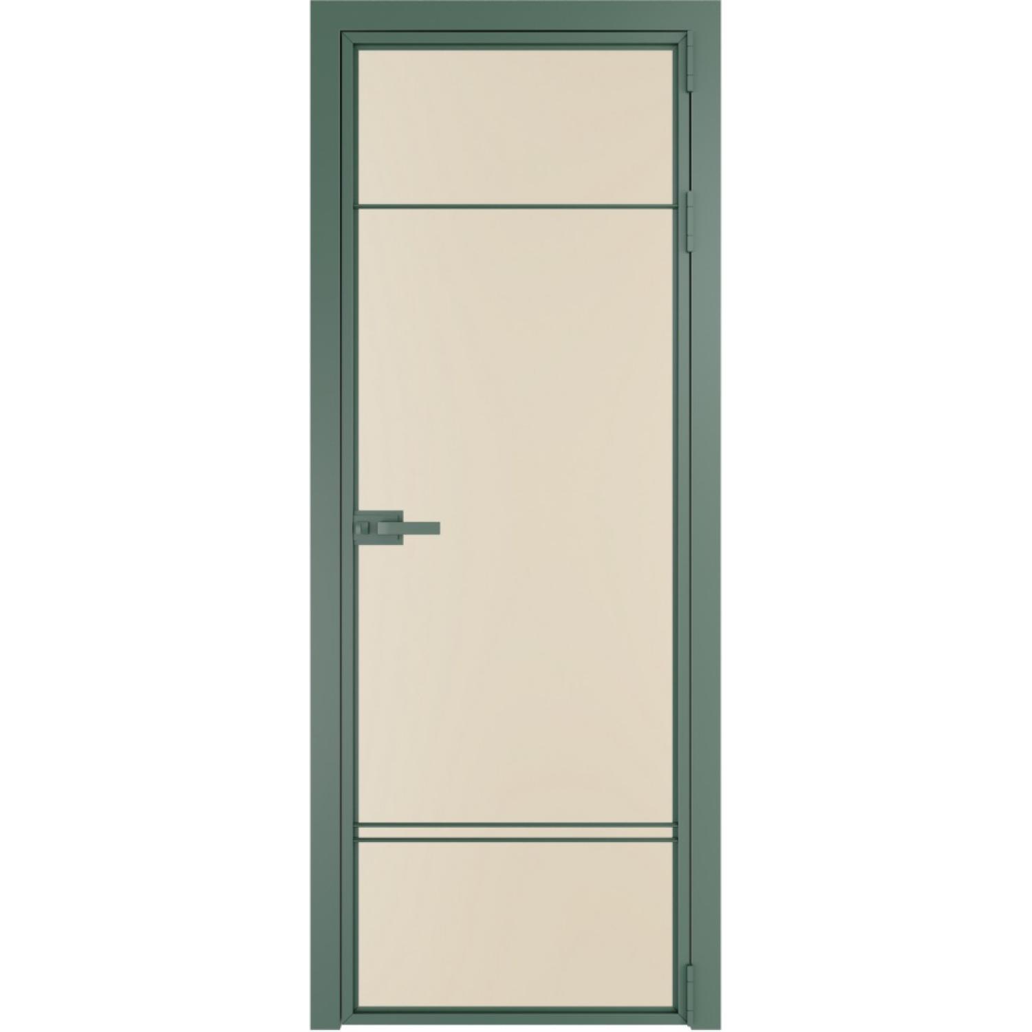 Дверь межкомнатная  алюминиевая  4 AX ProfilDoors (Зеленый воск, Монохром жемчуг)