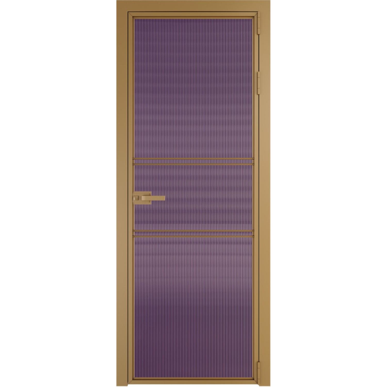 Дверь межкомнатная  алюминиевая  2 AX ProfilDoors (Золото, Мору фиолетовое)