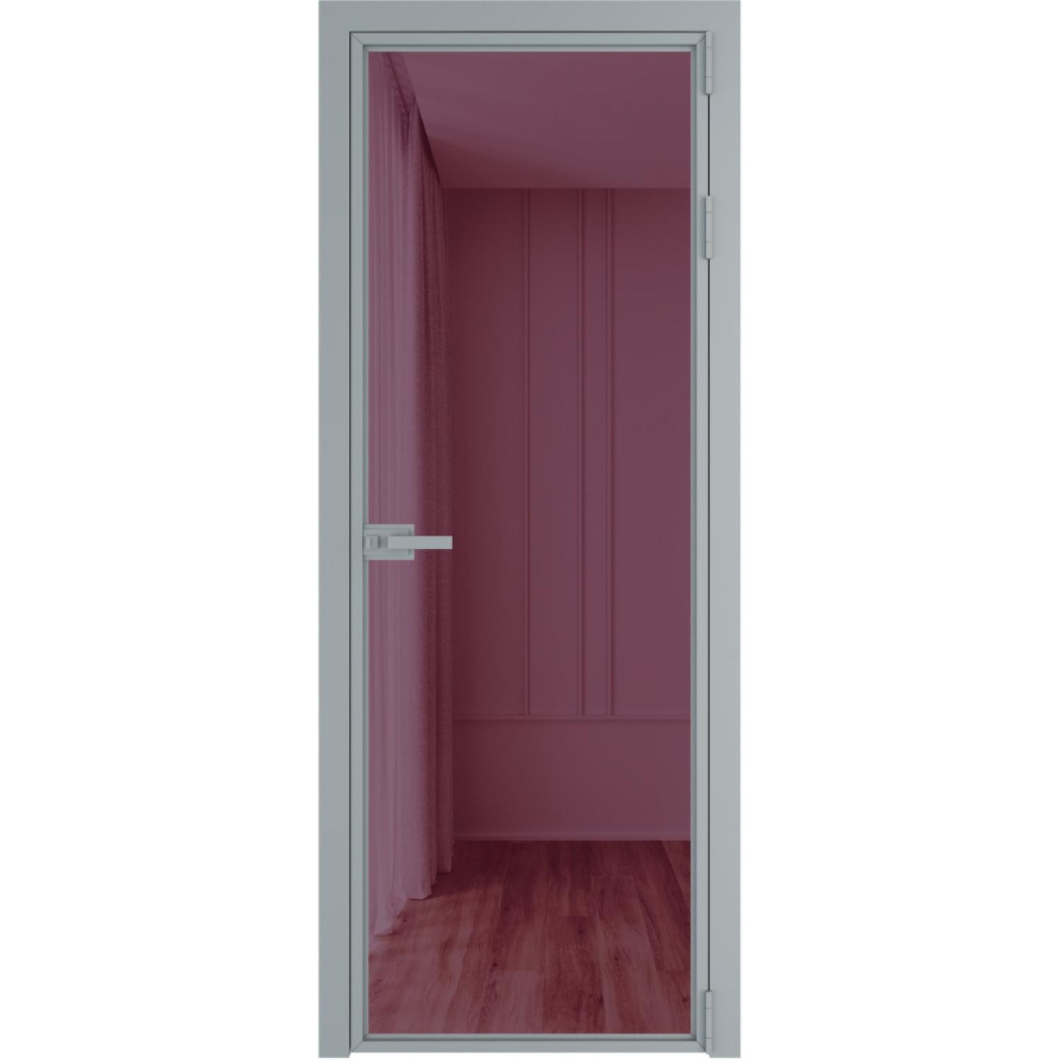 Дверь межкомнатная  алюминиевая  1 AX ProfilDoors (Серебро, Фиолетовое шпион)