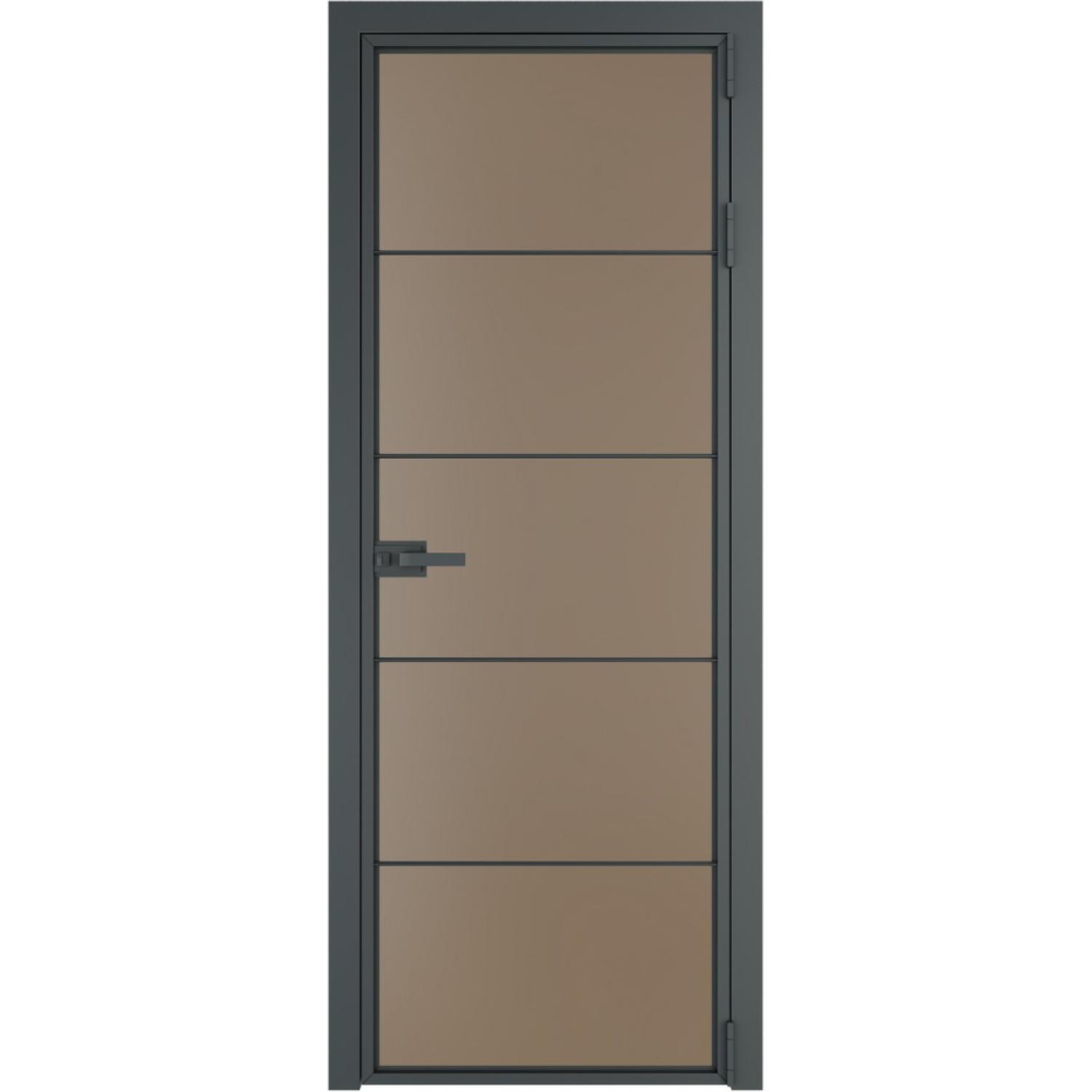 Дверь межкомнатная  алюминиевая  5 AX ProfilDoors (Серая ночь, Монохром капучино)