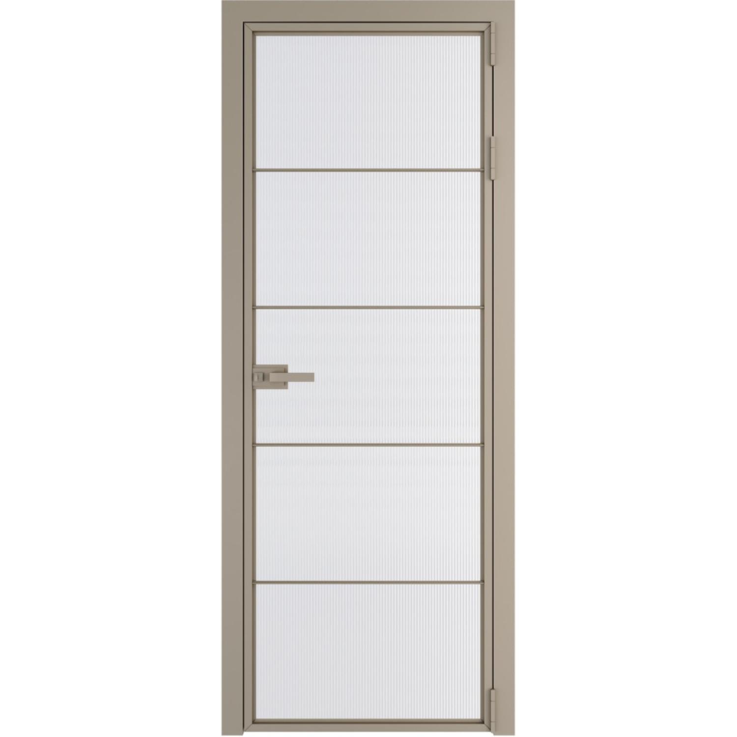 Дверь межкомнатная  алюминиевая  5 AX ProfilDoors (Никель, Мору двухстороннее белое)
