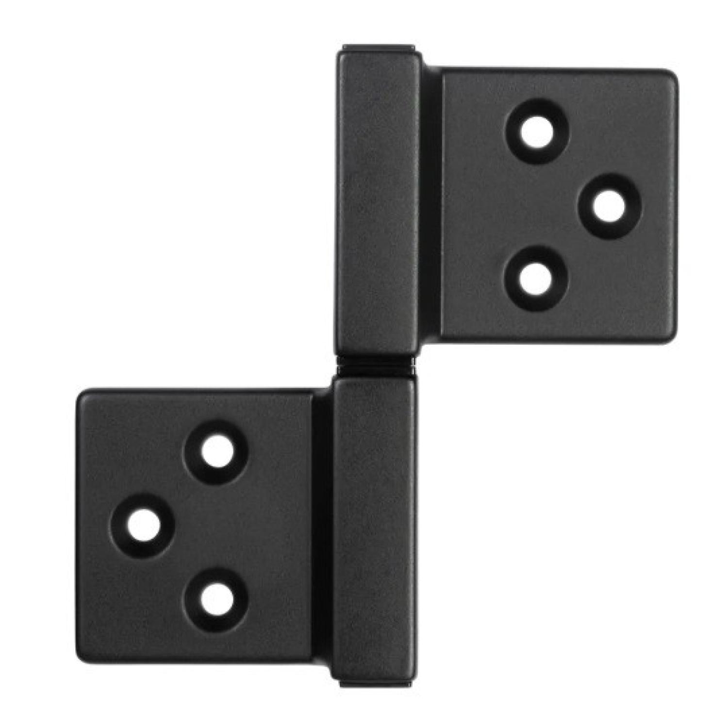 Петля накладная 143Q ALDEGHI LUIGI с квадратной осью (черный матовый)