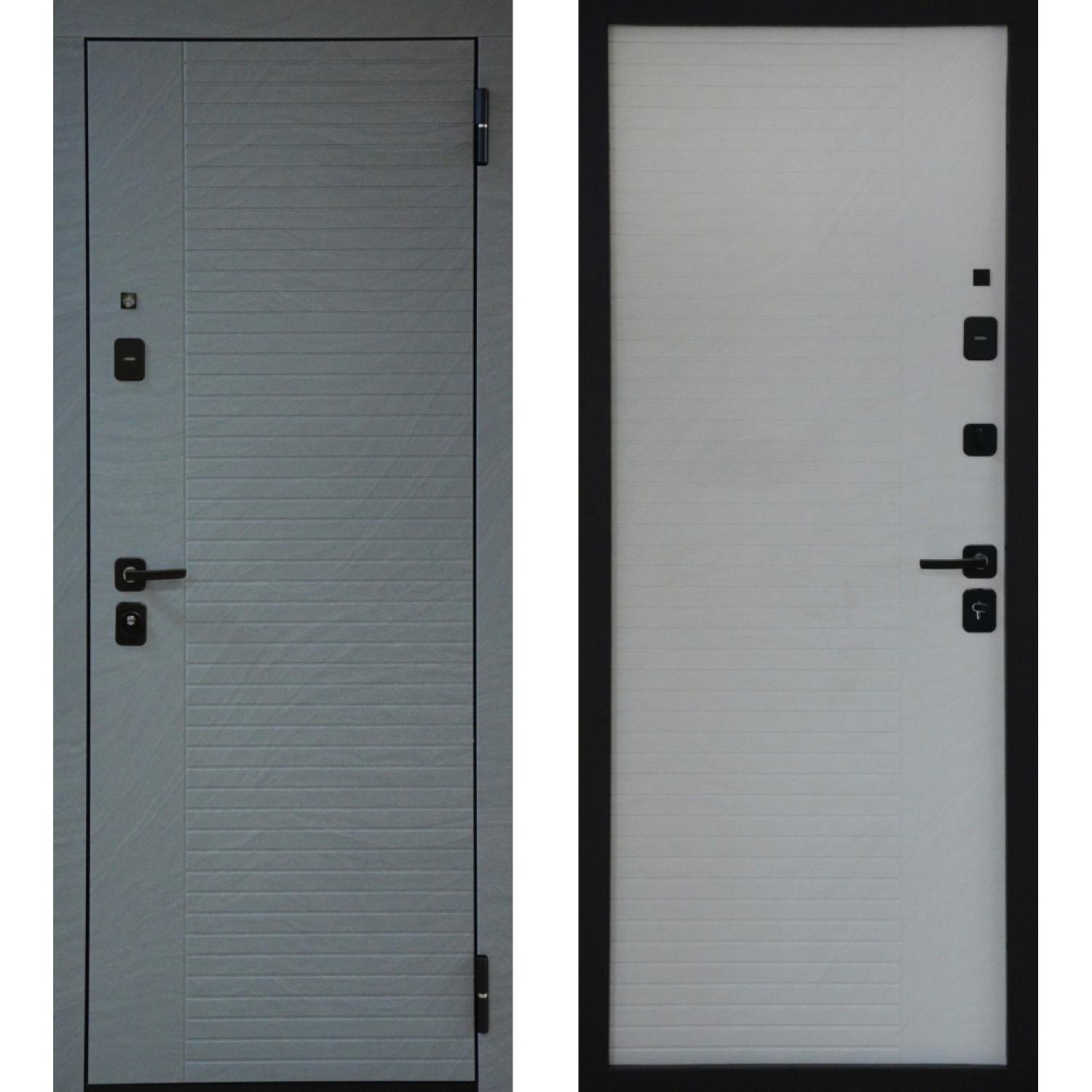 Входная дверь TR1 (960*2050 L, Санд серый (ПВХ), Санд светлый (ПВХ), Складская)