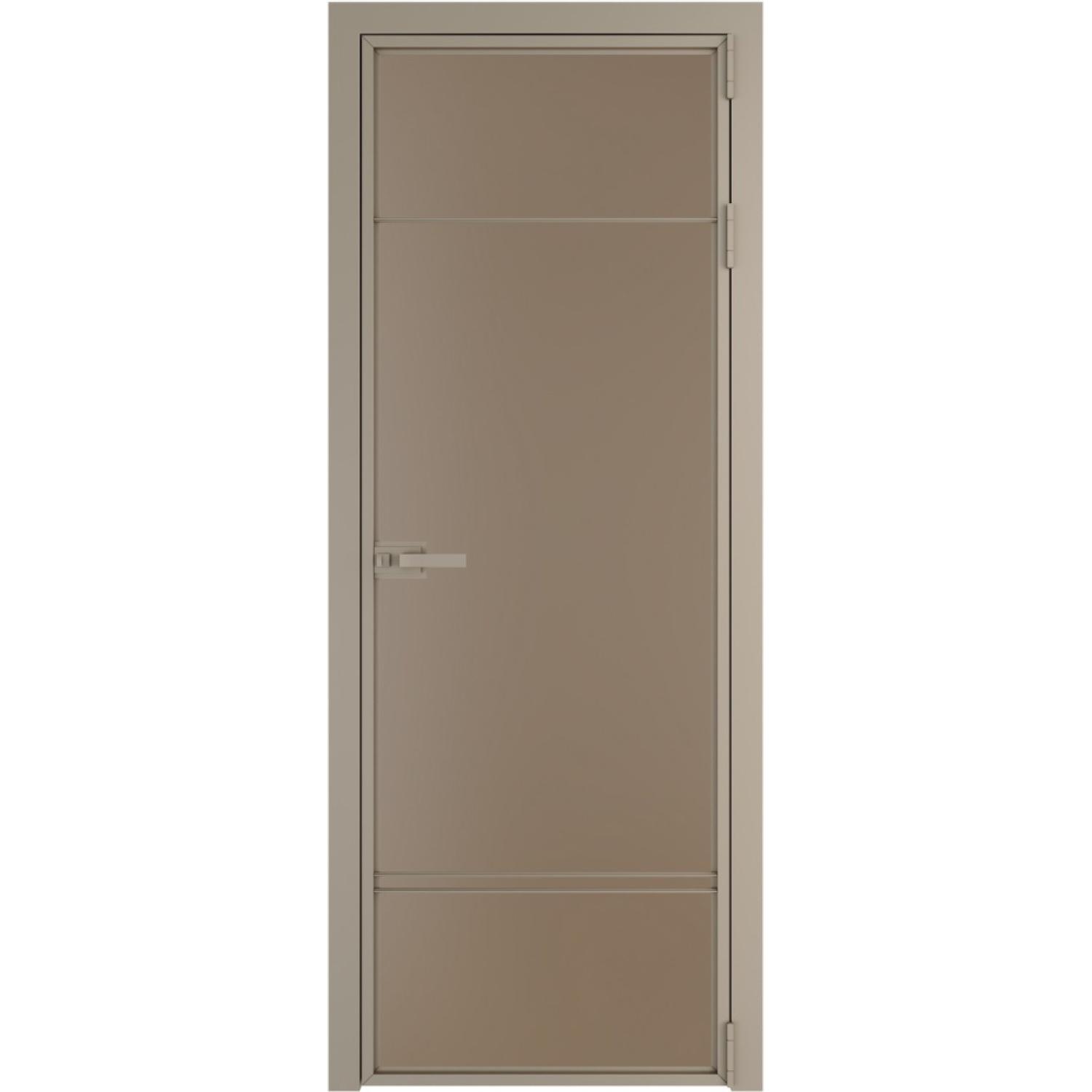 Дверь межкомнатная  алюминиевая  4 AX ProfilDoors (Никель, Монохром капучино)