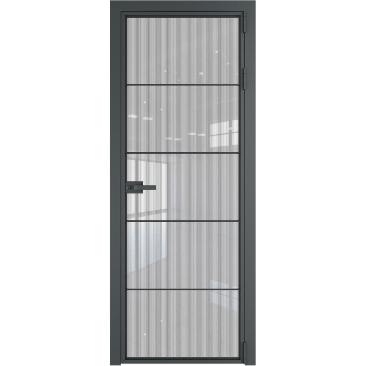 Дверь межкомнатная  алюминиевая  5 AX ProfilDoors (Серая ночь, Страйп)