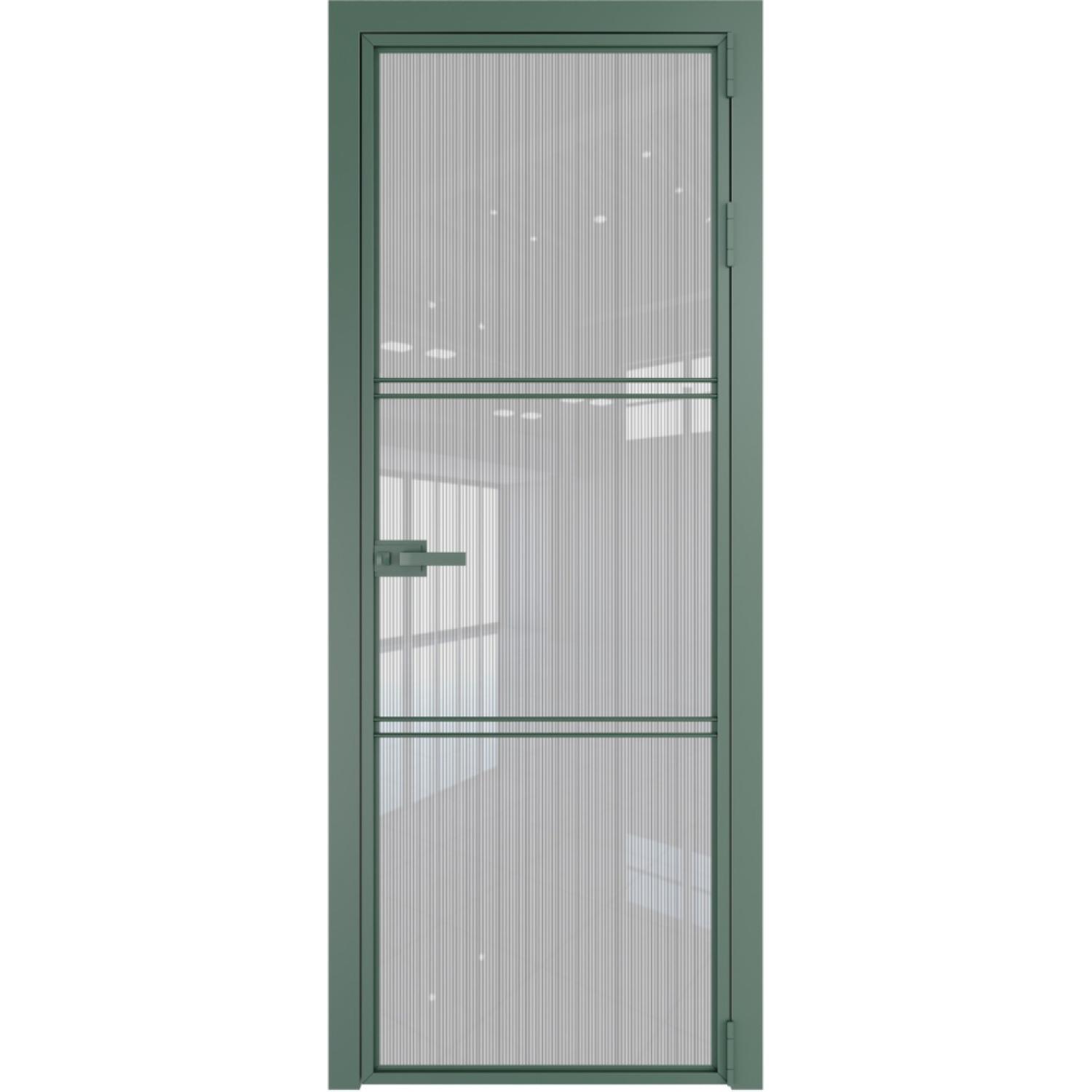 Дверь межкомнатная  алюминиевая  3 AX ProfilDoors (Зеленый воск, Страйп)
