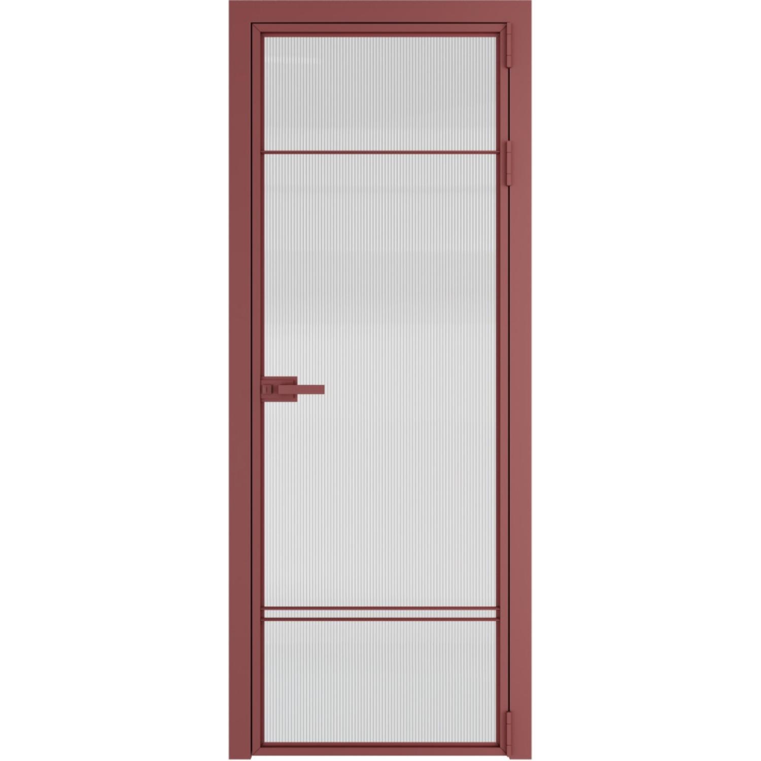 Дверь межкомнатная  алюминиевая  4 AX ProfilDoors (Красный антрацит, Мору осветленное)