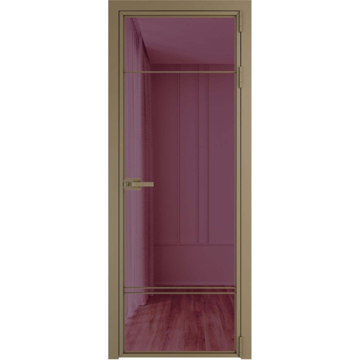 Дверь межкомнатная  алюминиевая  4 AX ProfilDoors (Шампань, Фиолетовое шпион)