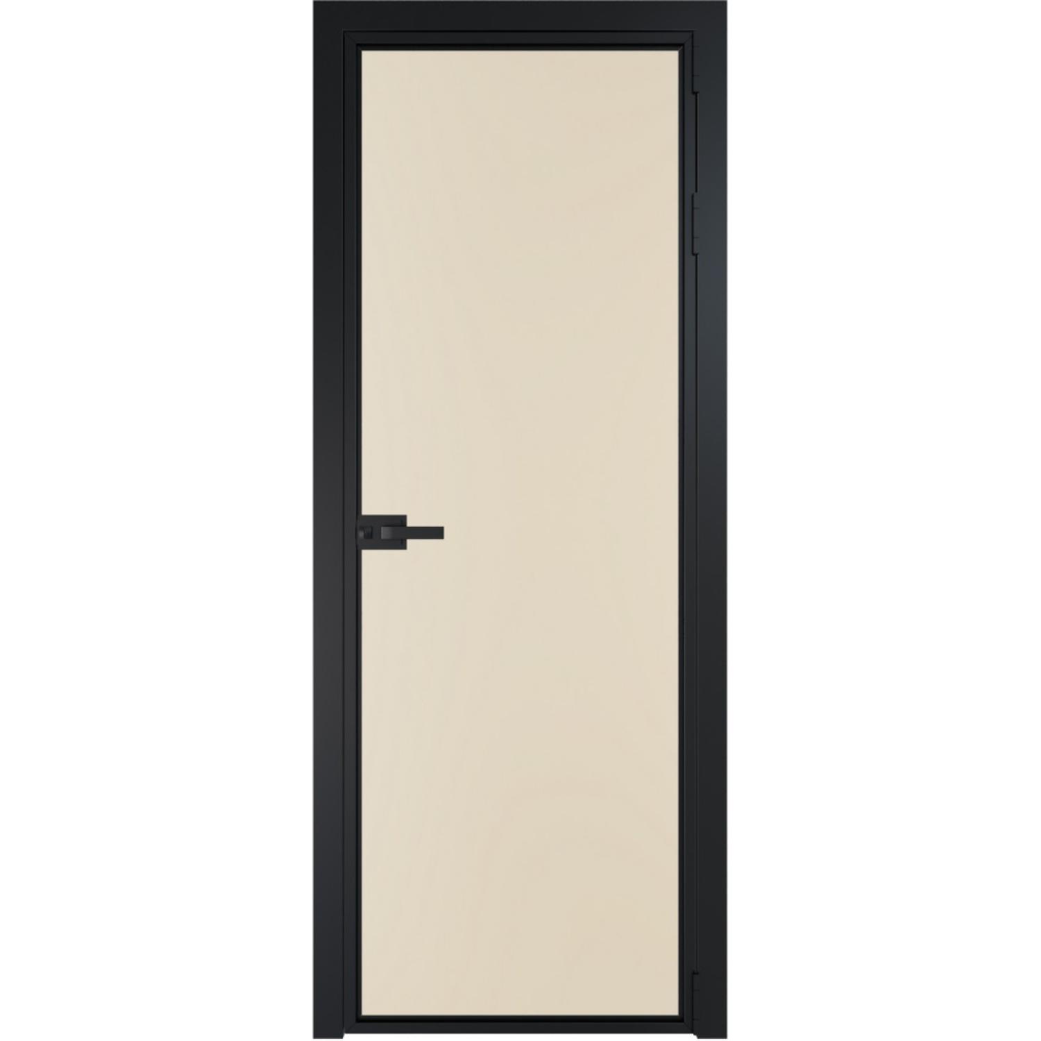 Дверь межкомнатная  алюминиевая  1 AX ProfilDoors (Черный, Монохром жемчуг)