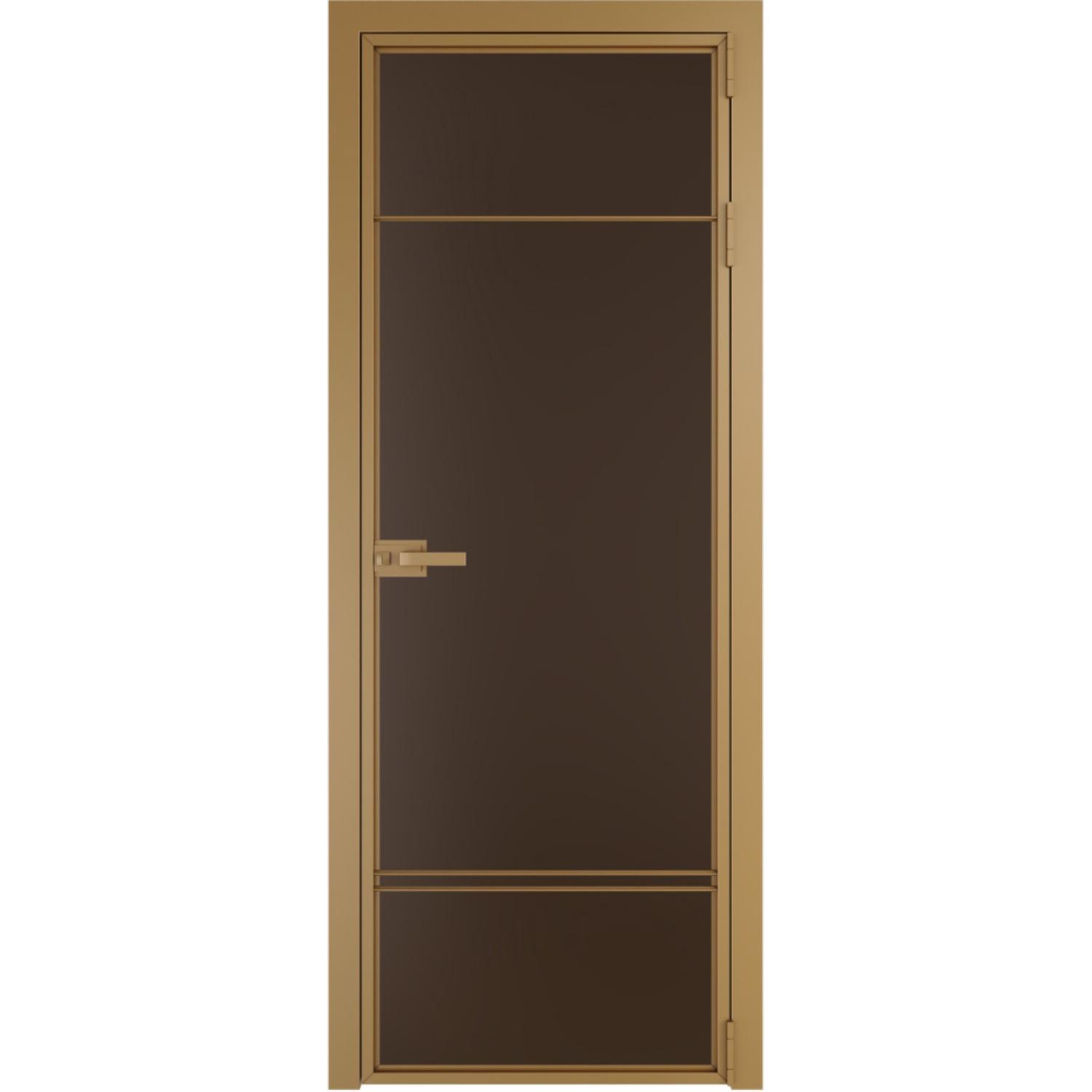 Дверь межкомнатная  алюминиевая  4 AX ProfilDoors (Золото, Монохром шоколад)