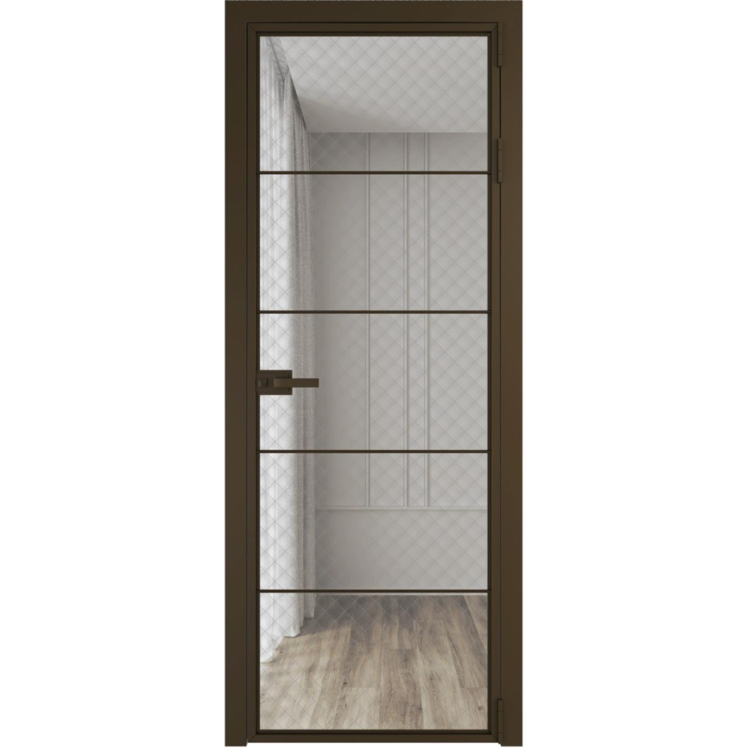 Дверь межкомнатная  алюминиевая  5 AX ProfilDoors (Деорэ, Ромб серебро)