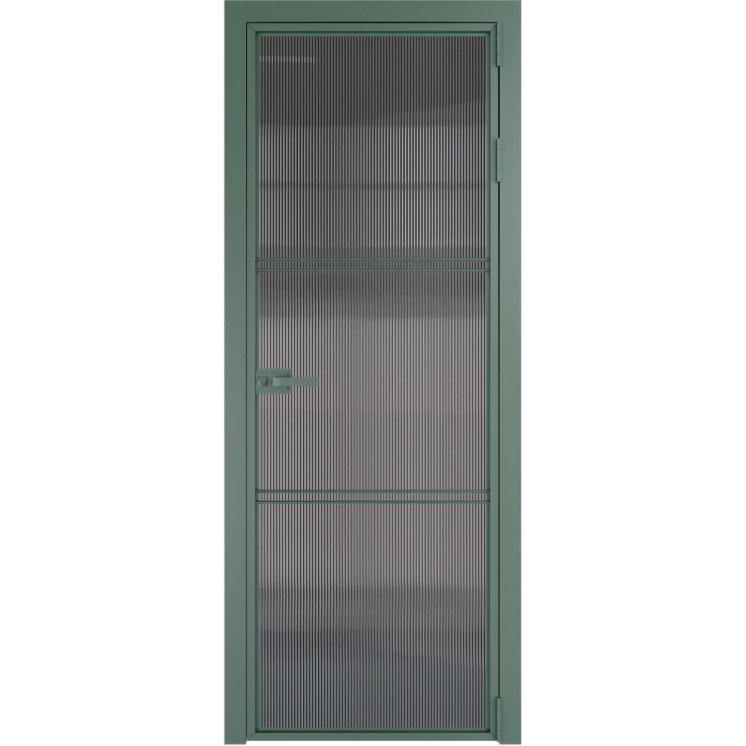Дверь межкомнатная  алюминиевая  3 AX ProfilDoors (Зеленый воск, Мору тонированное)