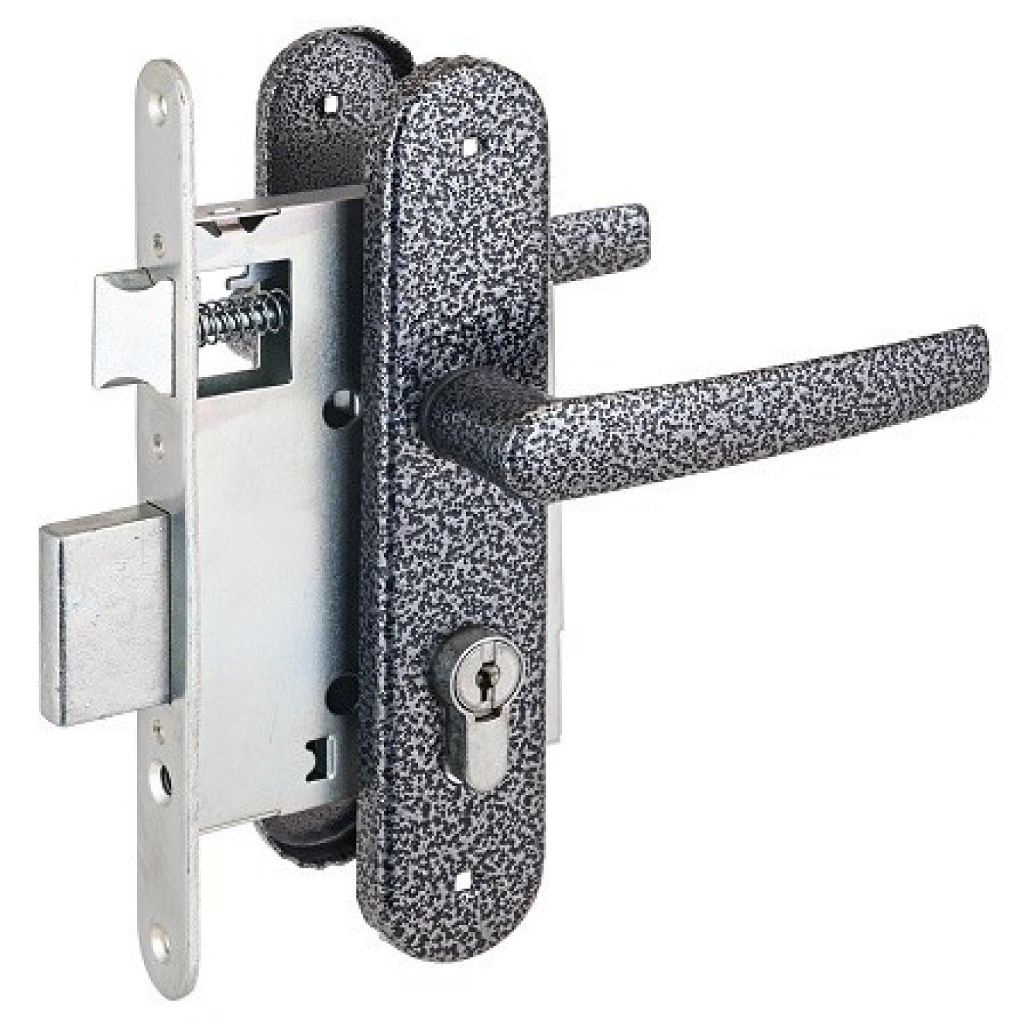 Замок врезной Птимаш ЗВ4-3.08 (ЗВ4-1.55) (серебро)