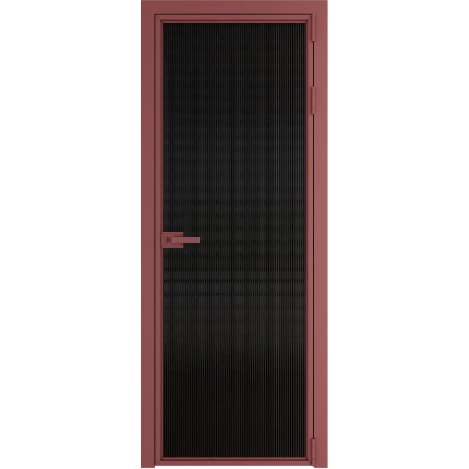 Дверь межкомнатная  алюминиевая  1 AX ProfilDoors (Красный антрацит, Мору черное)