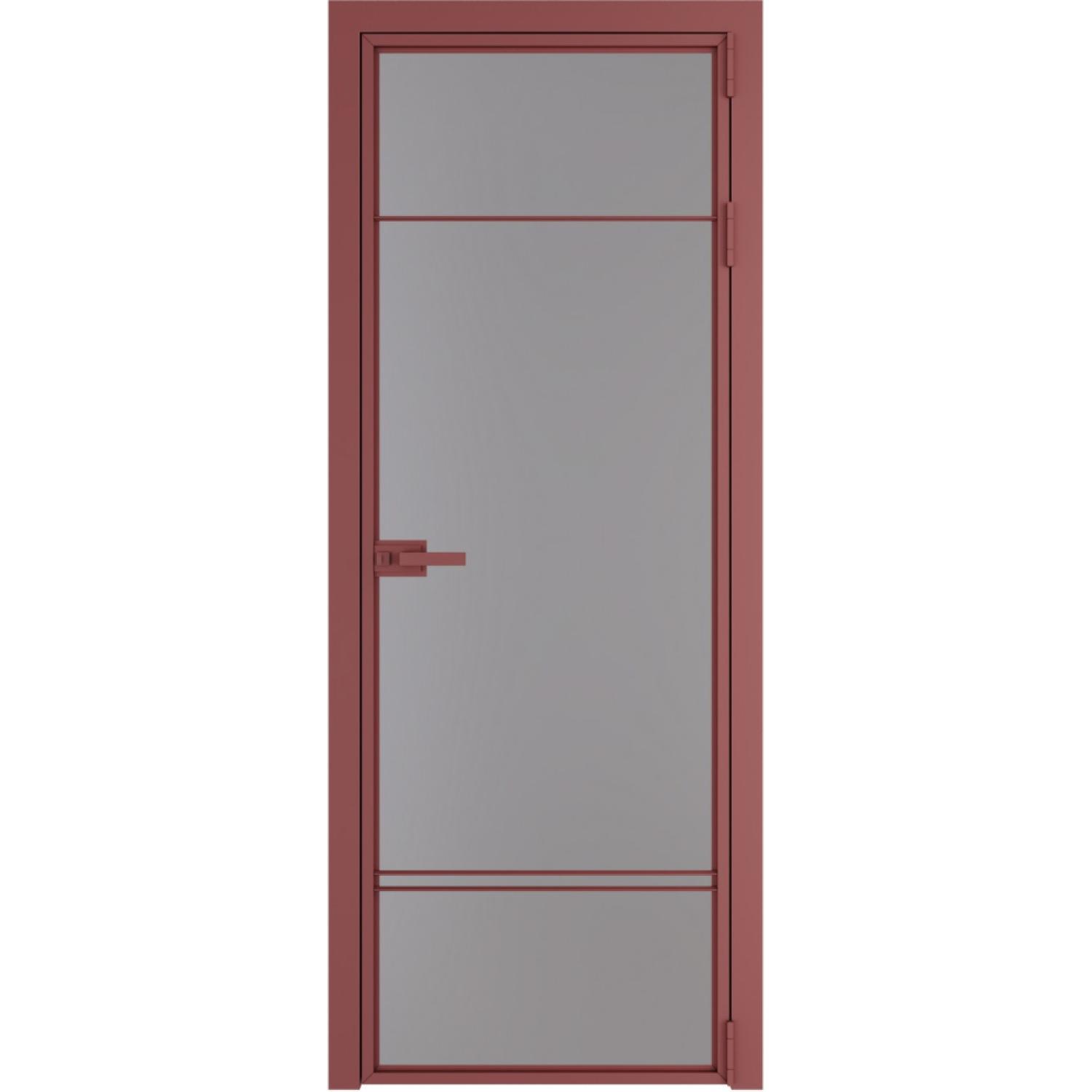 Дверь межкомнатная  алюминиевая  4 AX ProfilDoors (Красный антрацит, Монохром серый)