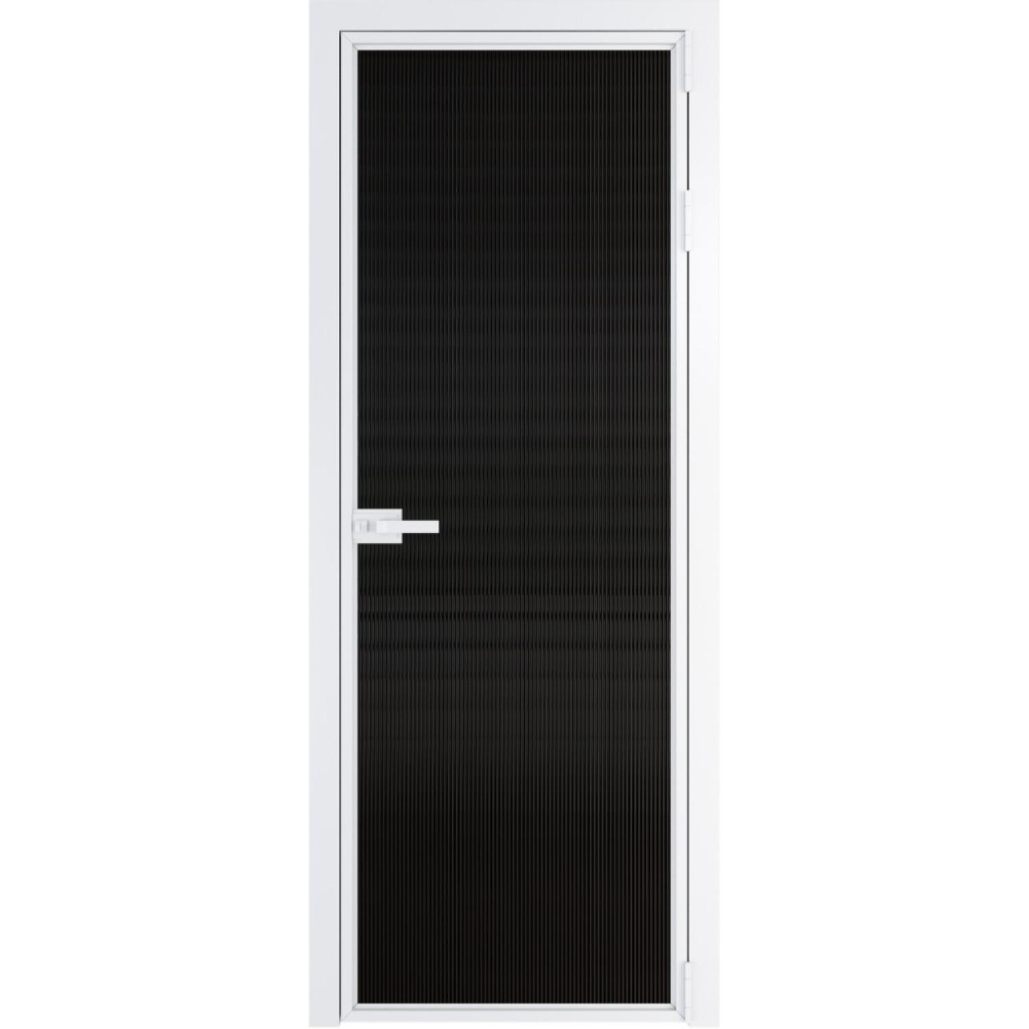 Дверь межкомнатная  алюминиевая  1 AX ProfilDoors (Вайт, Мору черное)