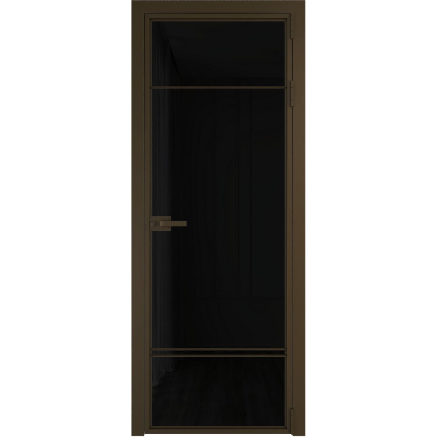 Дверь межкомнатная  алюминиевая  4 AX ProfilDoors (Деорэ, Триплекс черный)