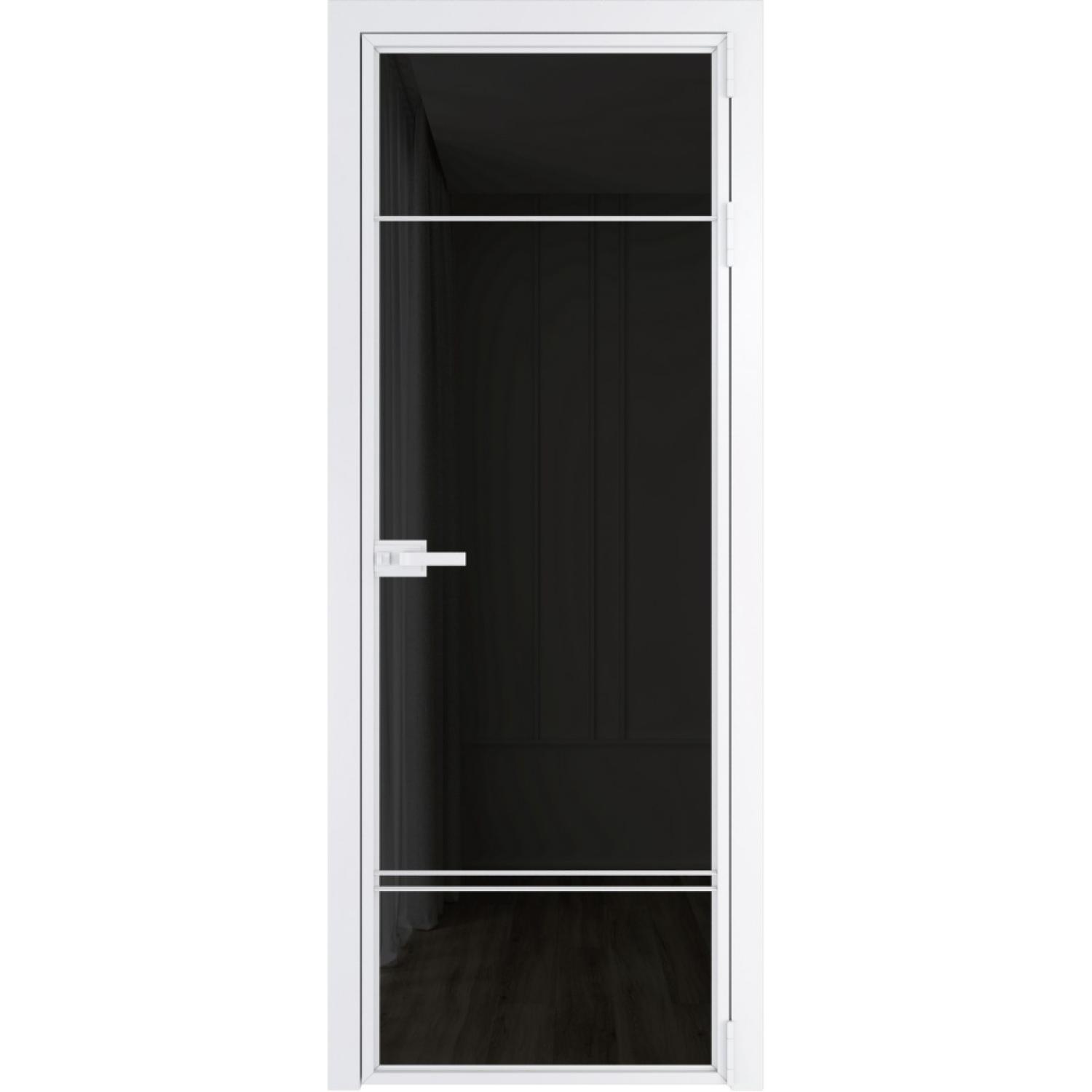 Дверь межкомнатная  алюминиевая  4 AX ProfilDoors (Вайт, Черное тонированное)