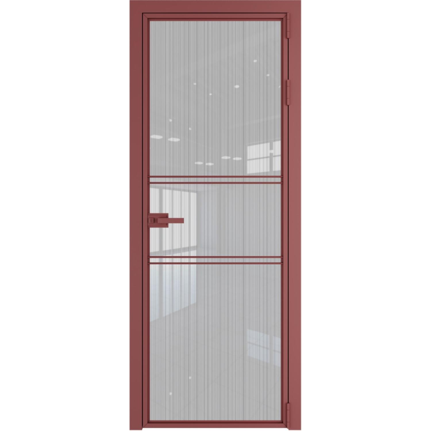 Дверь межкомнатная  алюминиевая  2 AX ProfilDoors (Красный антрацит, Страйп)