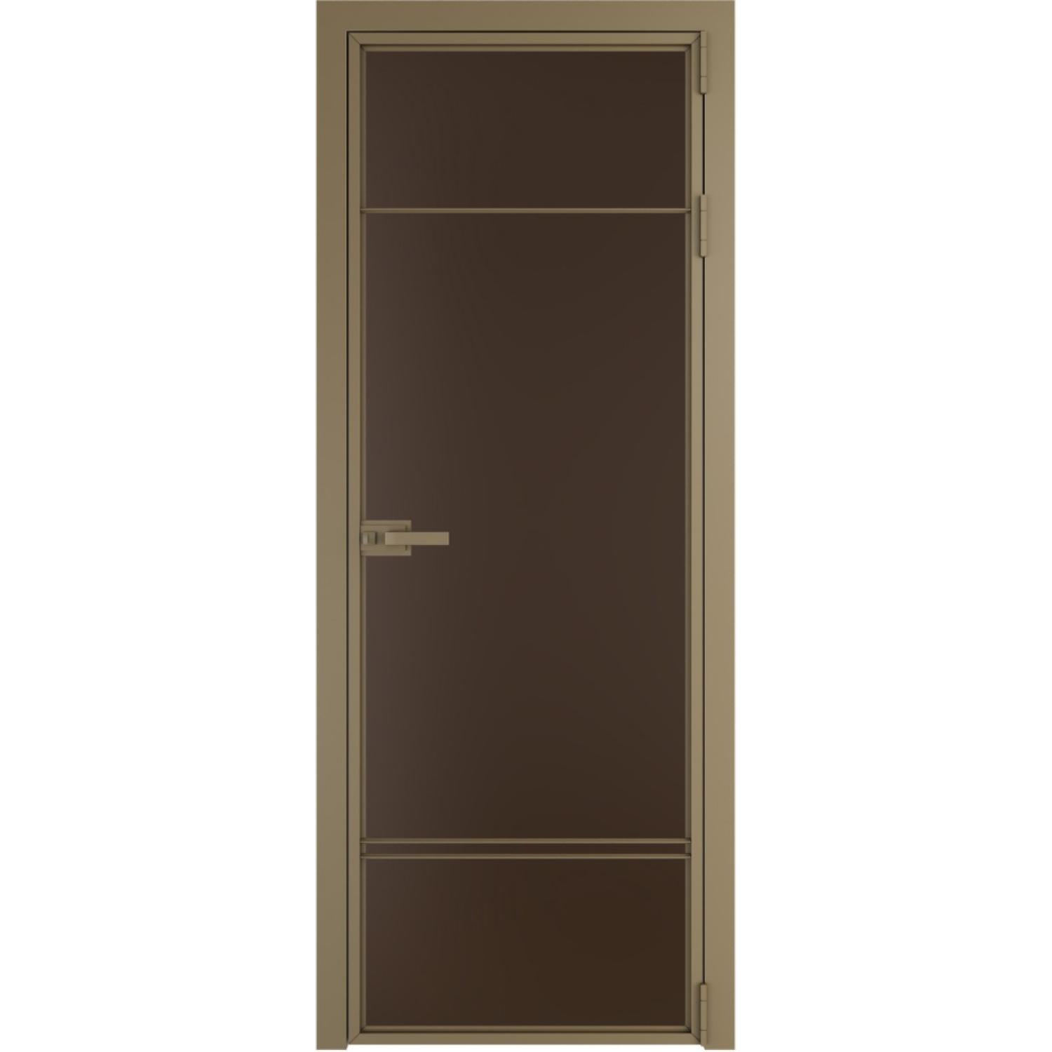 Дверь межкомнатная  алюминиевая  4 AX ProfilDoors (Шампань, Монохром шоколад)