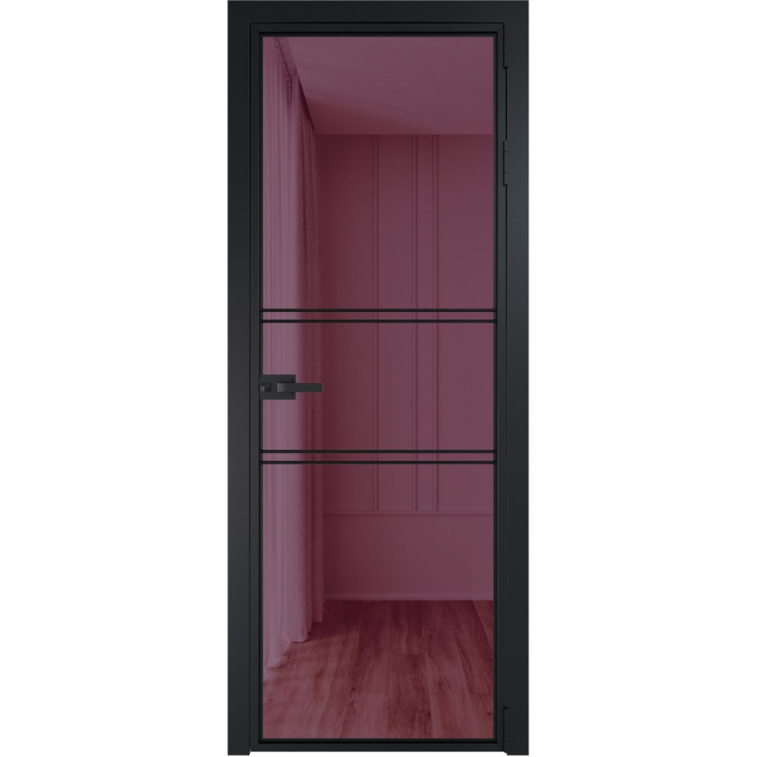 Дверь межкомнатная  алюминиевая  2 AX ProfilDoors (Черный, Фиолетовое шпион)
