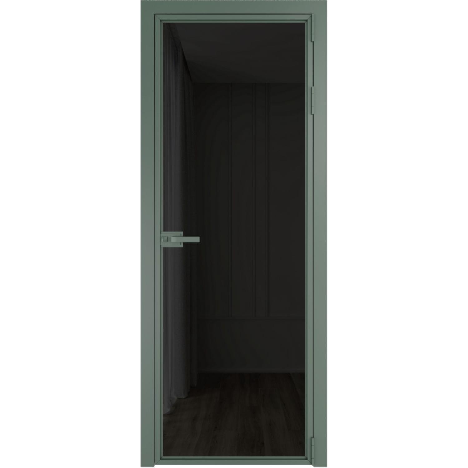 Дверь межкомнатная  алюминиевая  1 AX ProfilDoors (Зеленый воск, Тонированное)