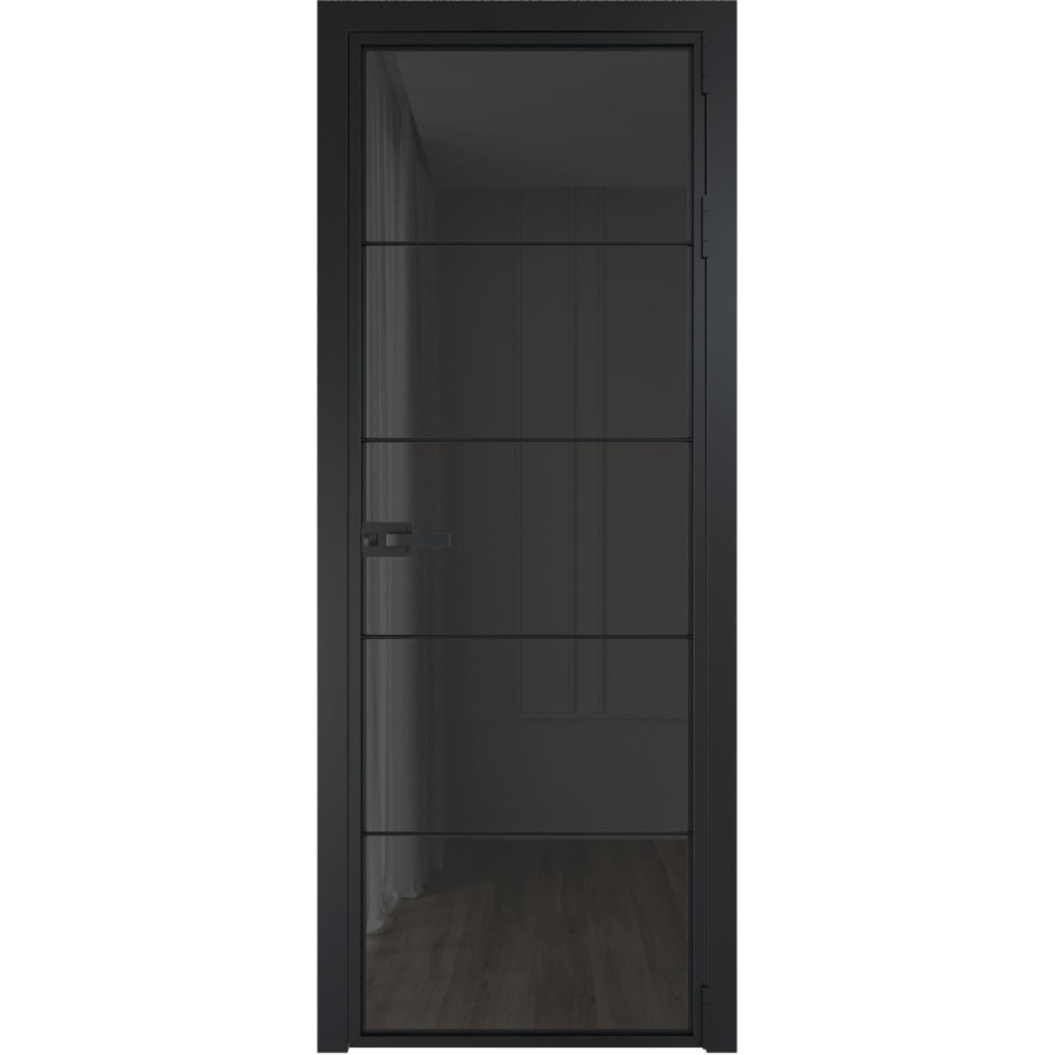 Дверь межкомнатная  алюминиевая  5 AX ProfilDoors (Черный, Триплекс Тонированный)