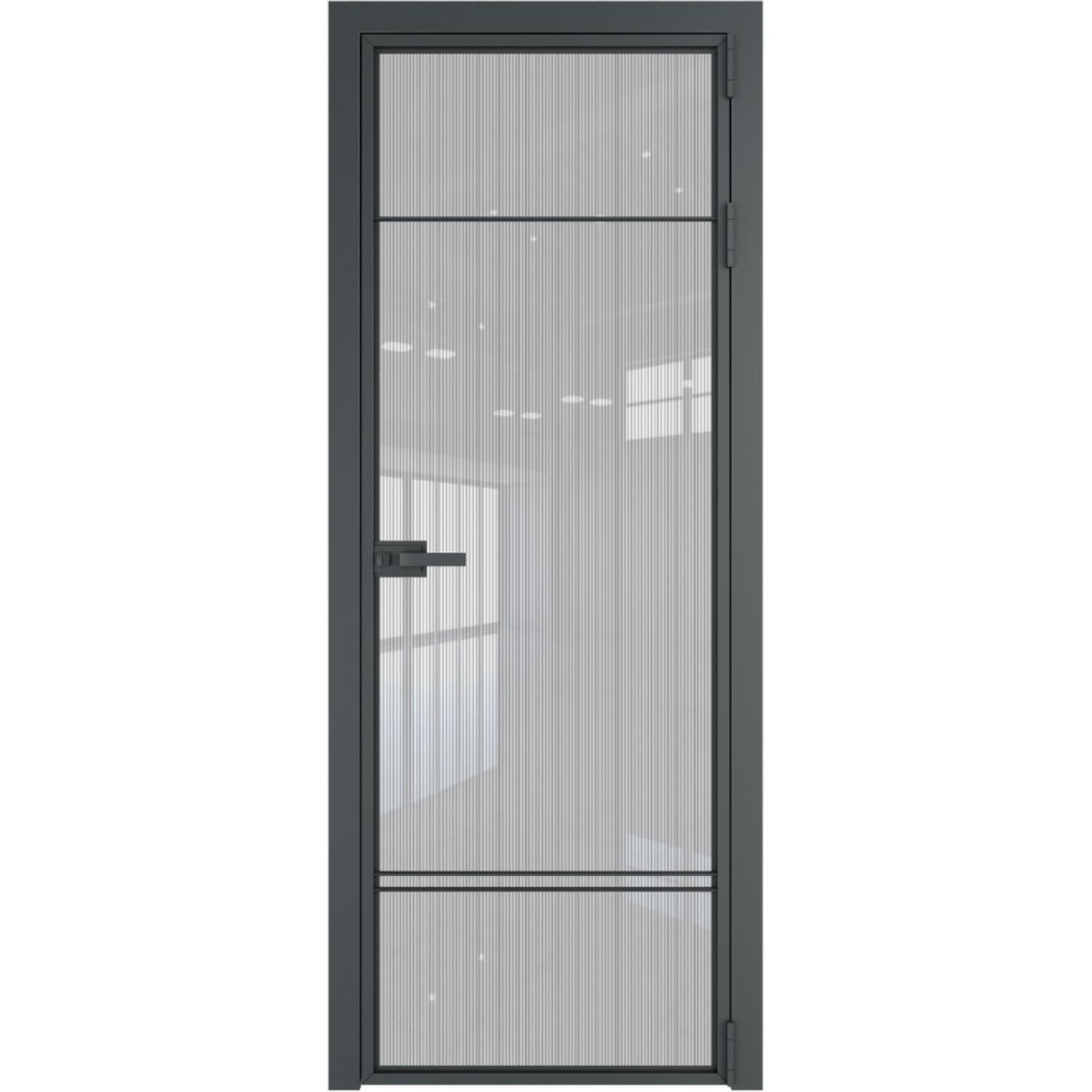 Дверь межкомнатная  алюминиевая  4 AX ProfilDoors (Серая ночь, Страйп)