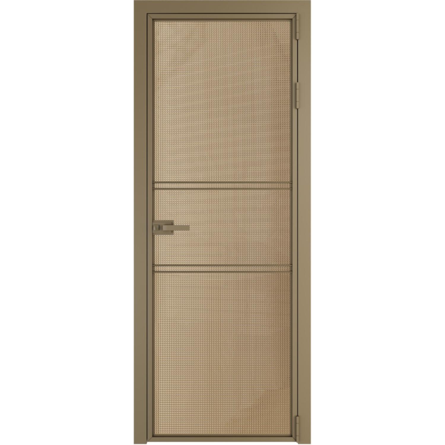 Дверь межкомнатная  алюминиевая  2 AX ProfilDoors (Шампань, Кризет золото)