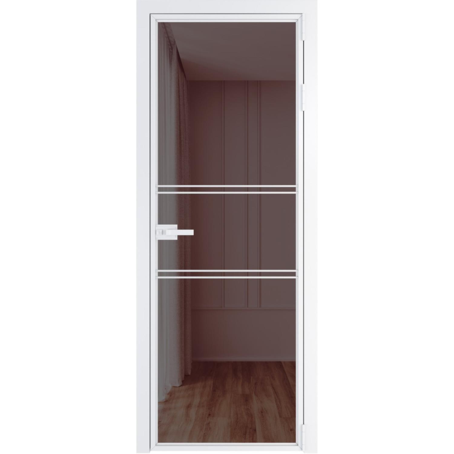 Дверь межкомнатная  алюминиевая  2 AX ProfilDoors (Вайт, Золотистая бронза)