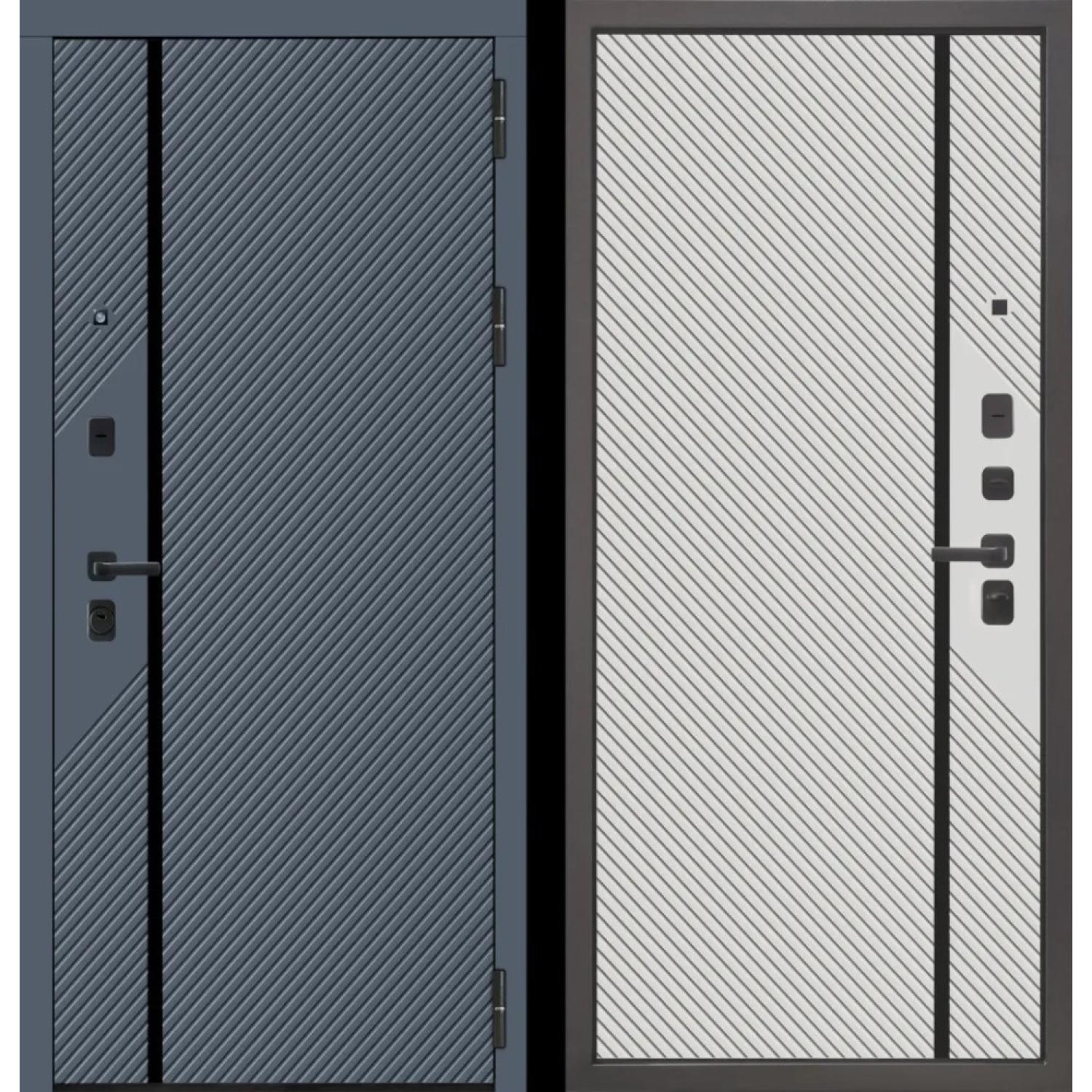 Дверь входная металлическая М16 (960*2050 L, Velluto Oscure AG 710, Velluto Gelato AG 701, Заказная)