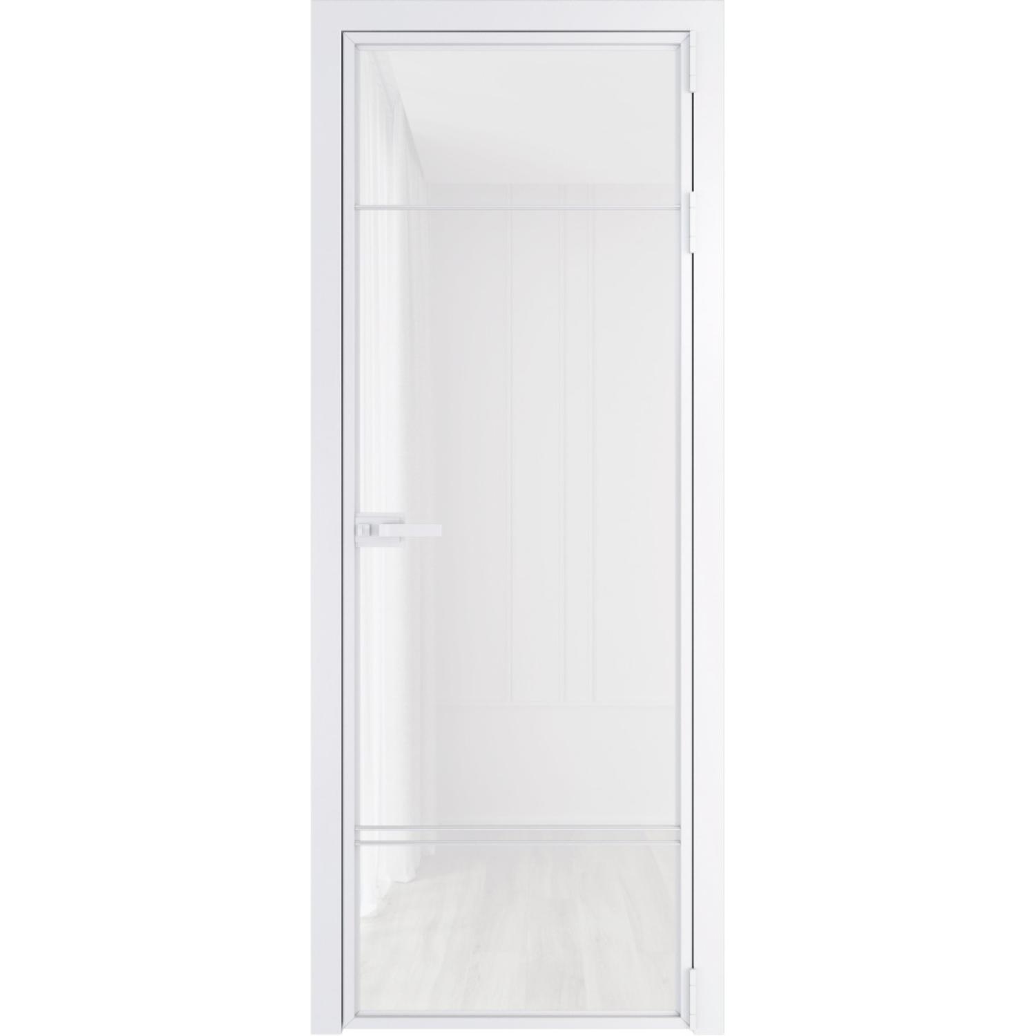 Дверь межкомнатная  алюминиевая  4 AX ProfilDoors (Вайт, Триплекс белый)