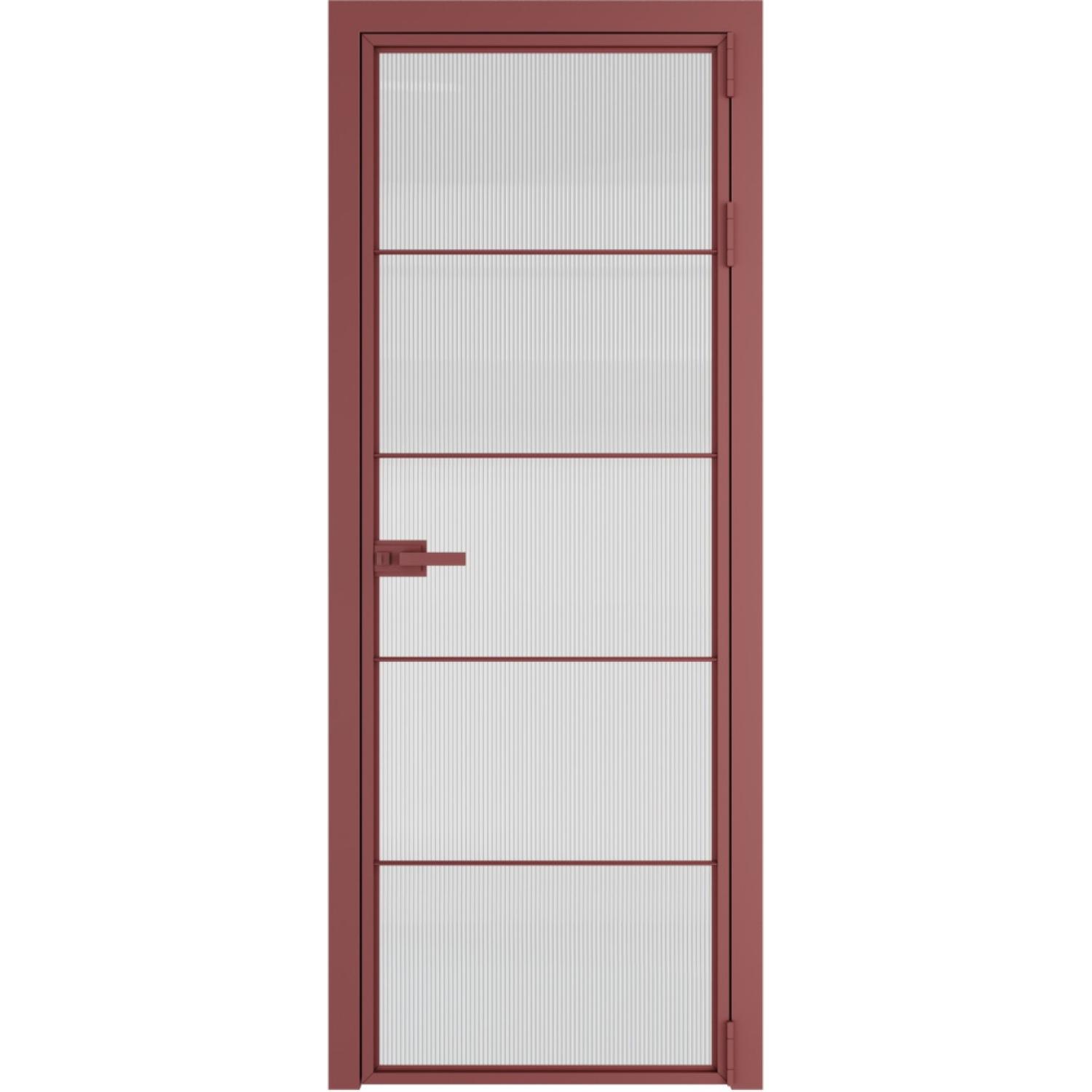 Дверь межкомнатная  алюминиевая  5 AX ProfilDoors (Красный антрацит, Мору осветленное)