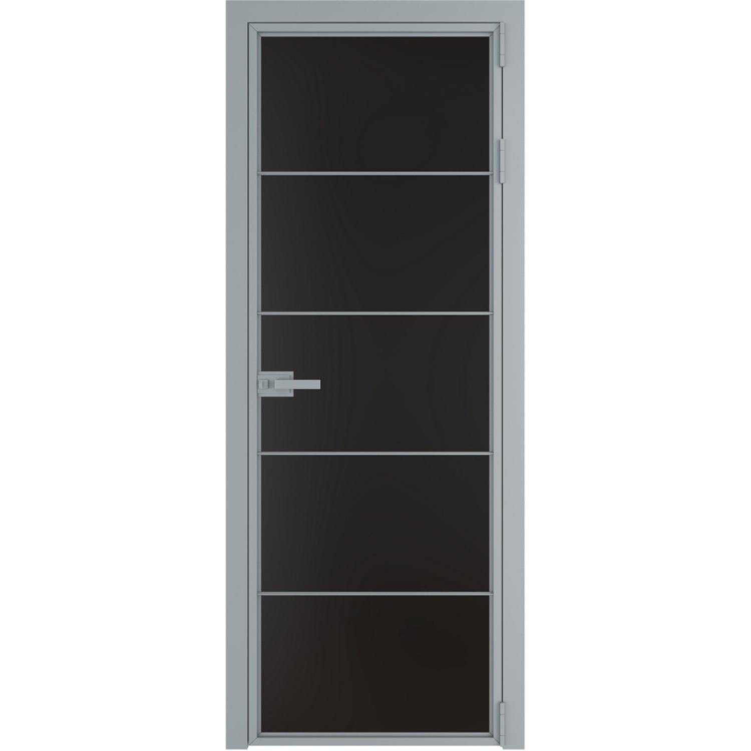Дверь межкомнатная  алюминиевая  5 AX ProfilDoors (Серебро, Монохром черный)