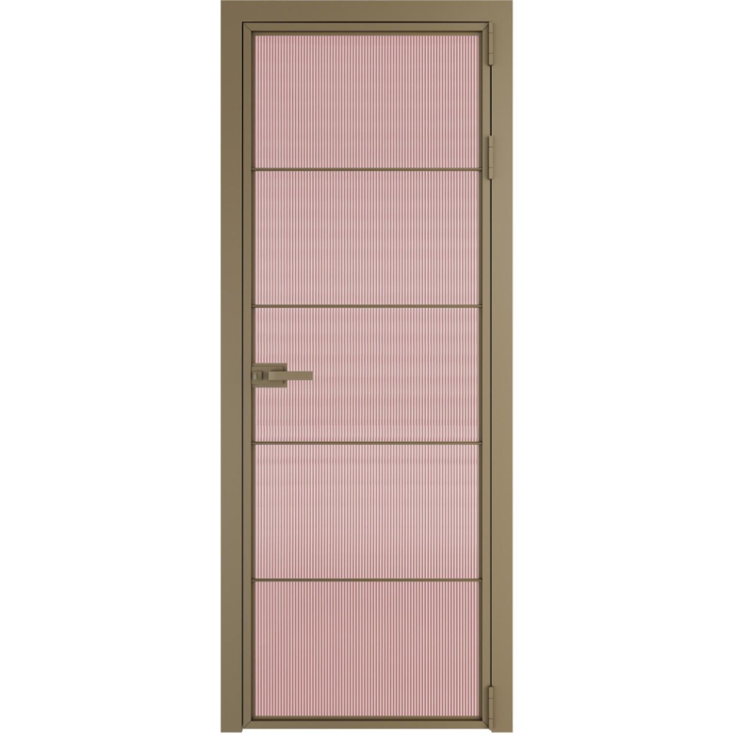 Дверь межкомнатная  алюминиевая  5 AX ProfilDoors (Шампань, Мору розовое)