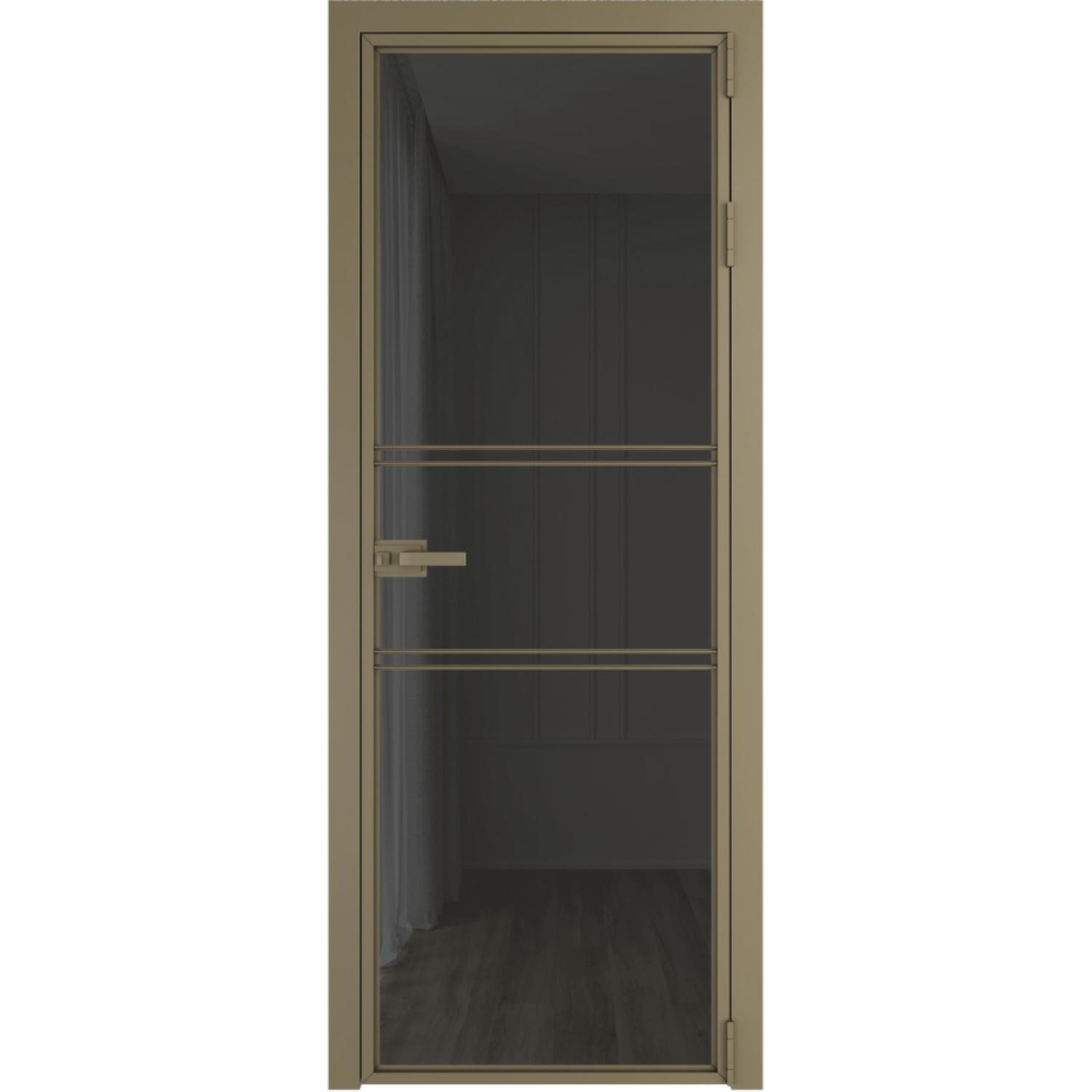Дверь межкомнатная  алюминиевая  2 AX ProfilDoors (Шампань, Триплекс Тонированный)