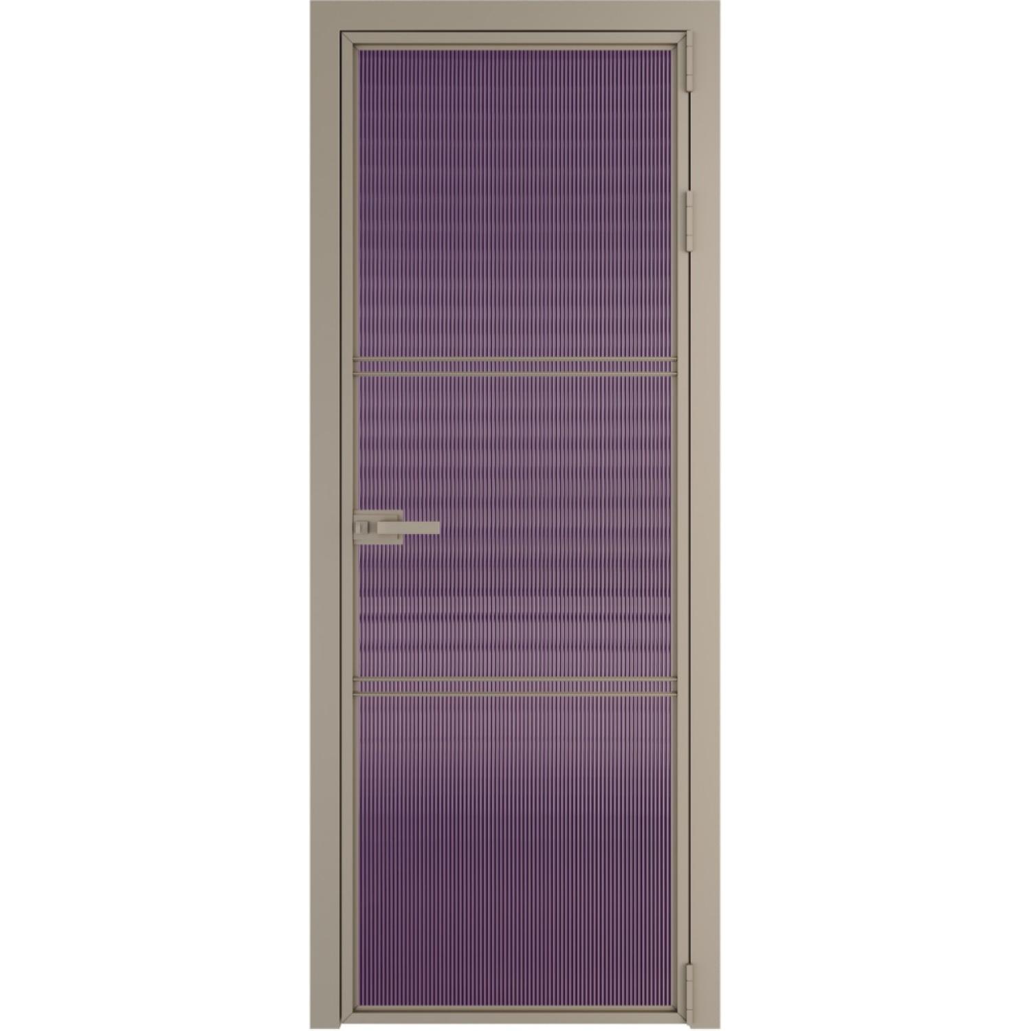 Дверь межкомнатная  алюминиевая  3 AX ProfilDoors (Никель, Мору фиолетовое)