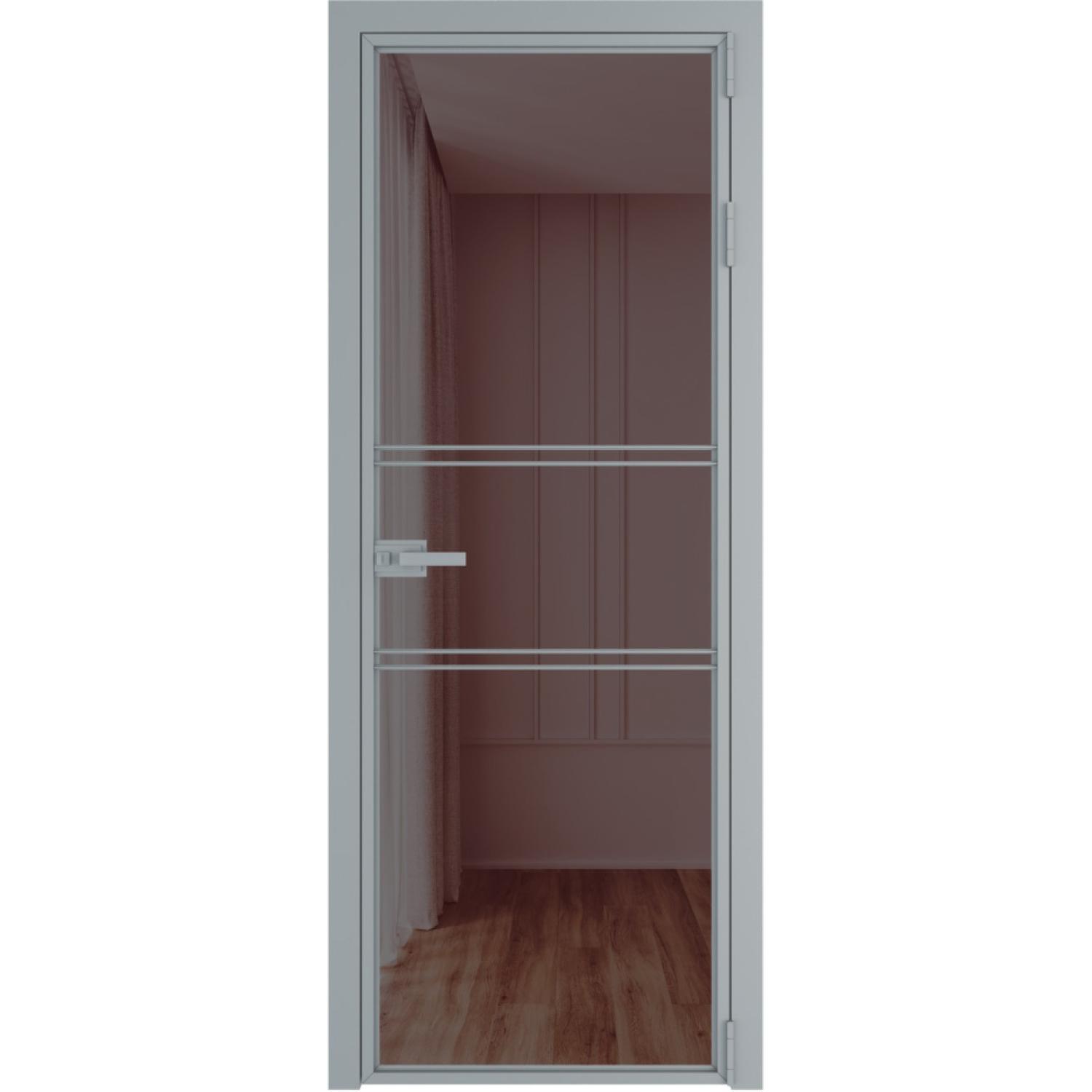 Дверь межкомнатная  алюминиевая  2 AX ProfilDoors (Серебро, Золотистая бронза)