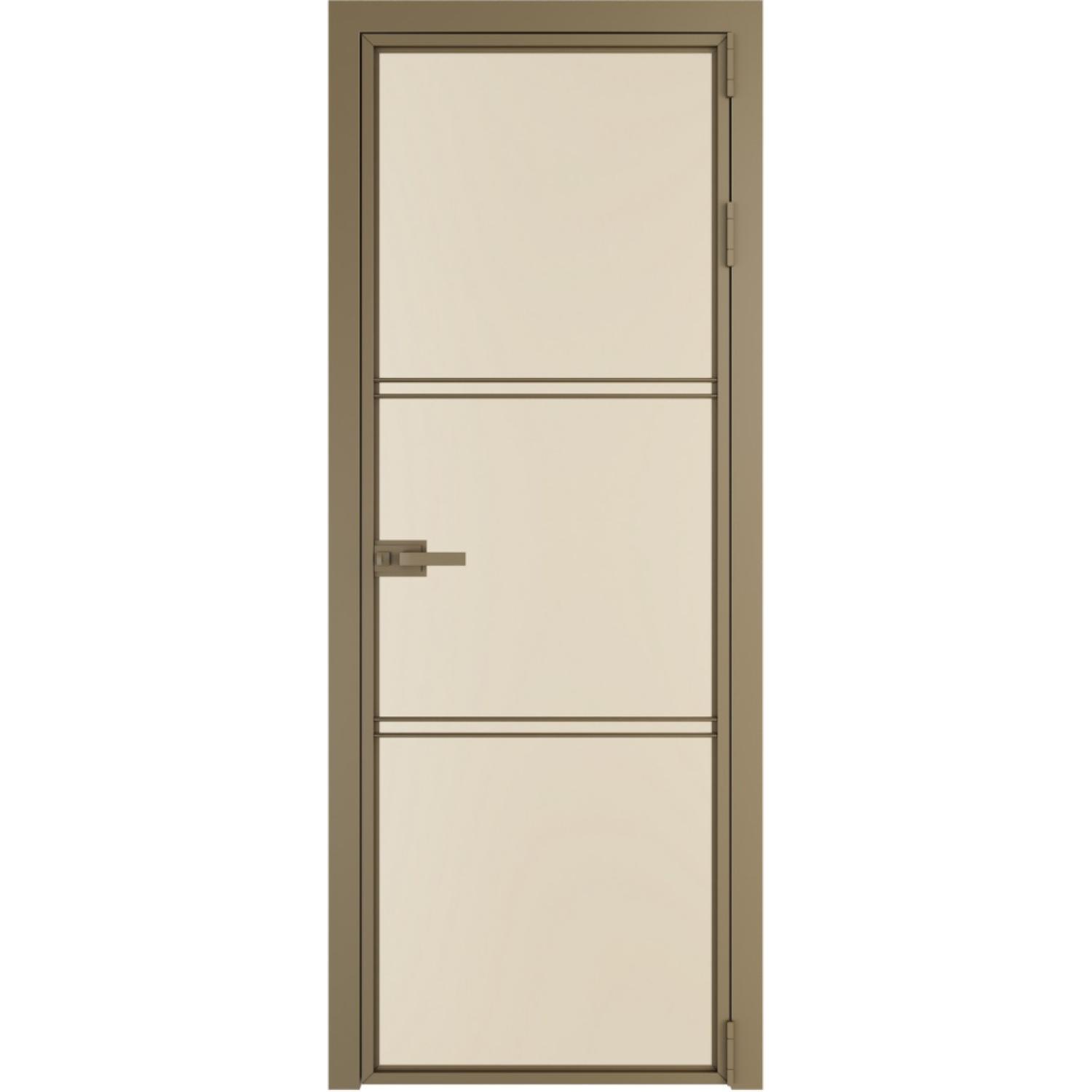 Дверь межкомнатная  алюминиевая  3 AX ProfilDoors (Шампань, Монохром жемчуг)
