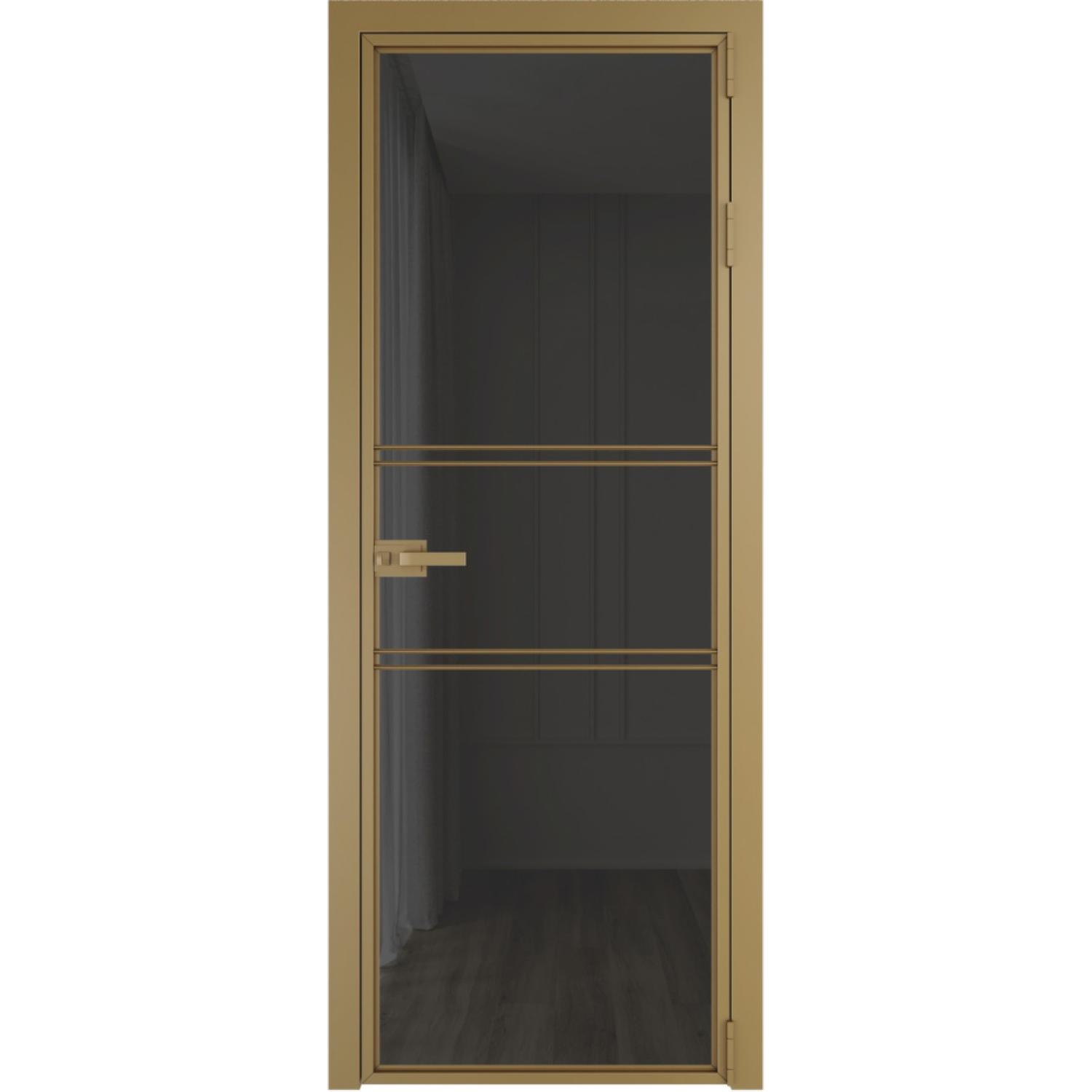Дверь межкомнатная  алюминиевая  2 AX ProfilDoors (Золото, Триплекс Тонированный)