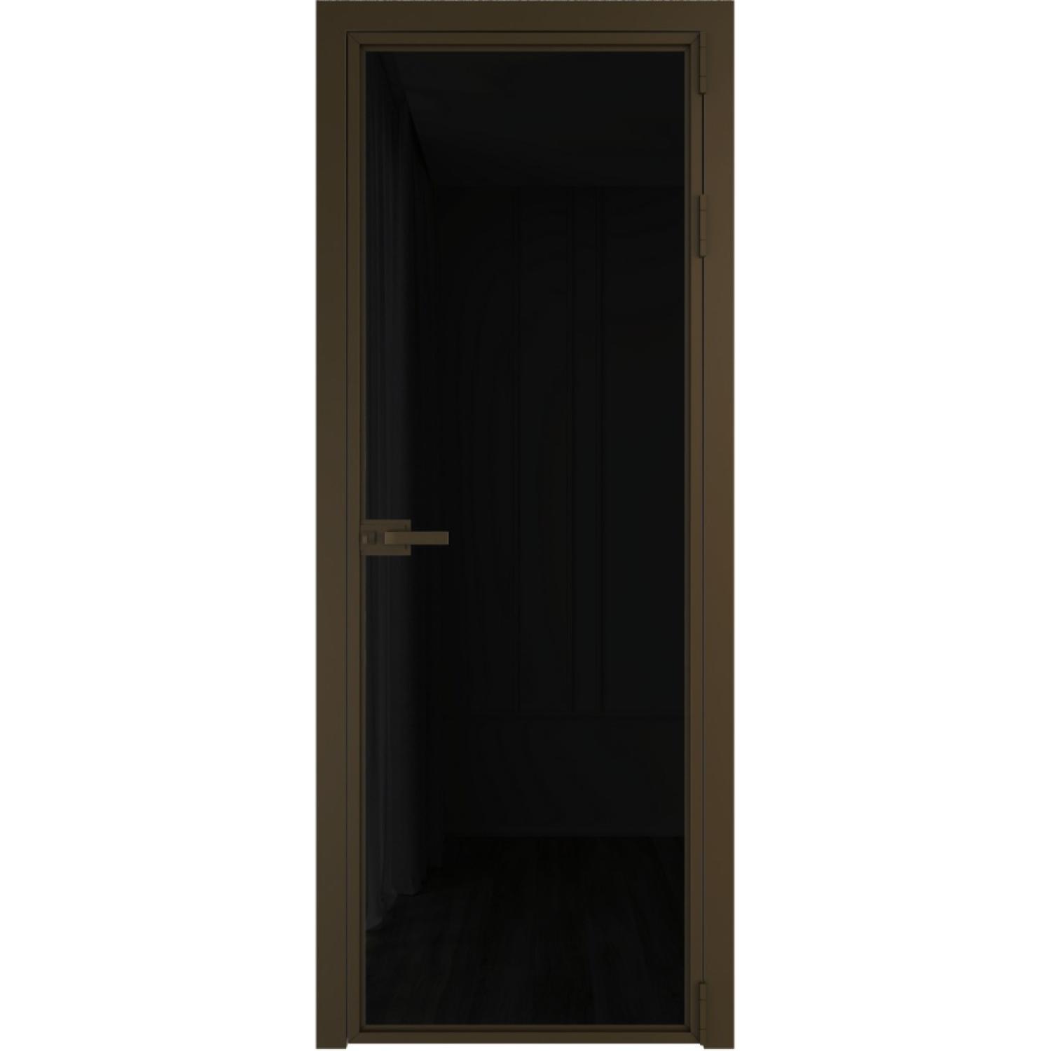 Дверь межкомнатная  алюминиевая  1 AX ProfilDoors (Деорэ, Триплекс черный)
